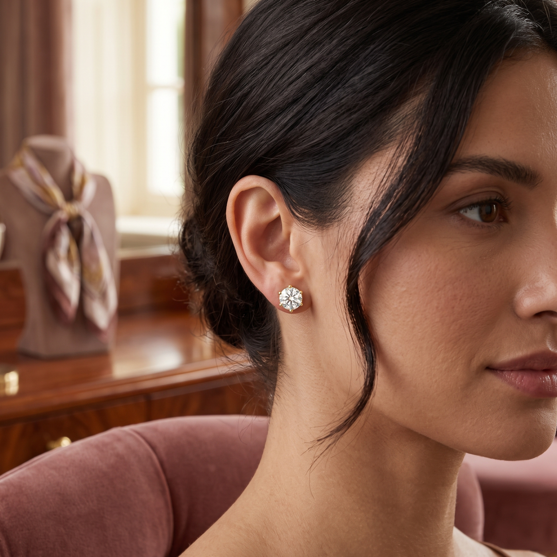 Glintwave Solitaire Lab Grown Diamond Earrings