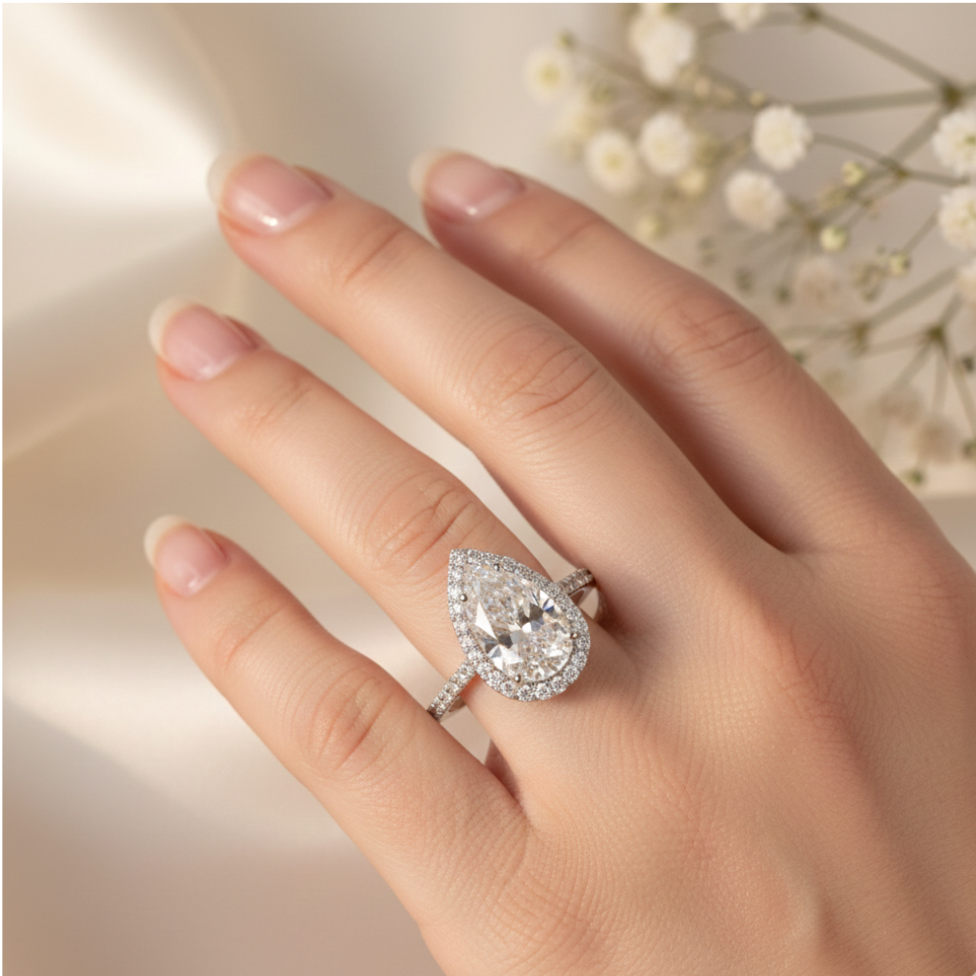 Celestial Dew Solitaire Lab Grown Diamond Ring
