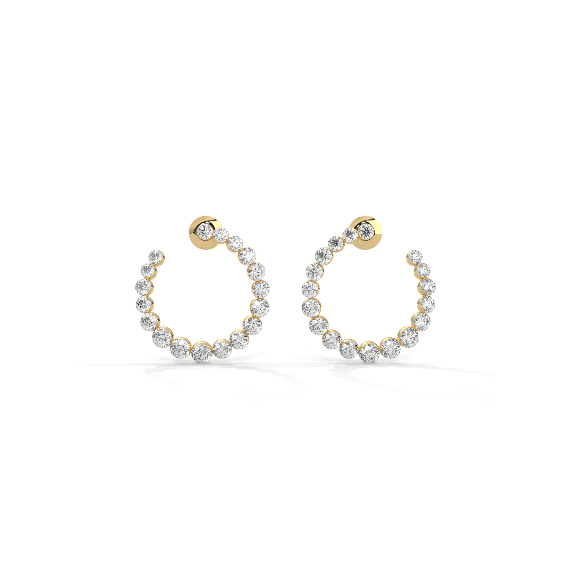 Celestial Halo Lab Grown Diamond Hoop Earrings