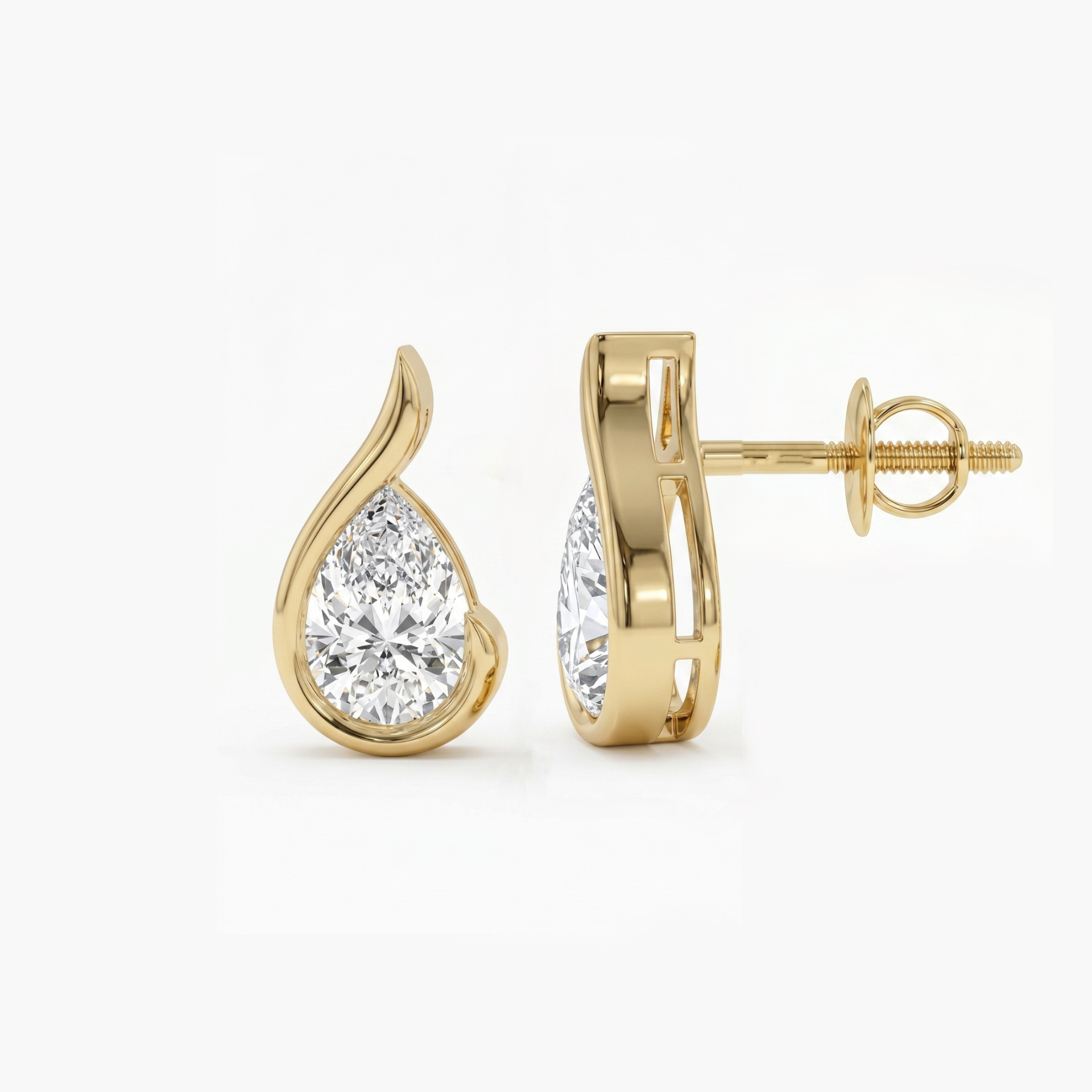 Astraea’s Peak Solitaire Lab Grown Diamond Earrings
