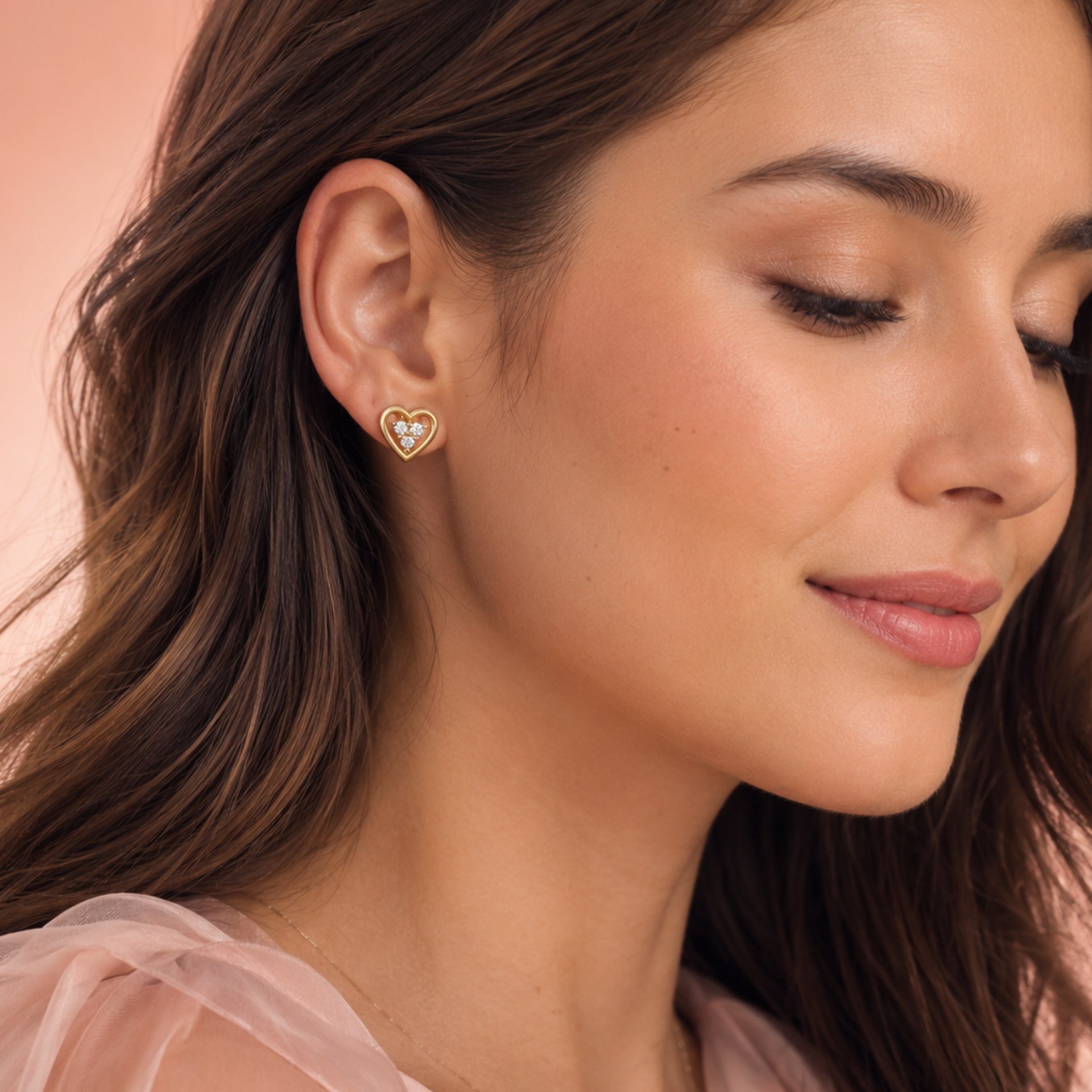 Radiant Heart Lab Grown Diamond Earrings