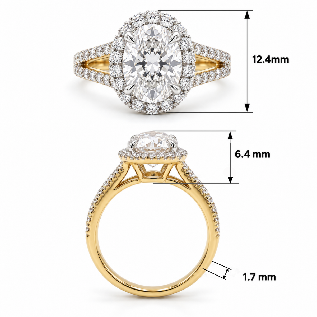 Devotion Halo Solitaire Lab Grown Diamond Ring