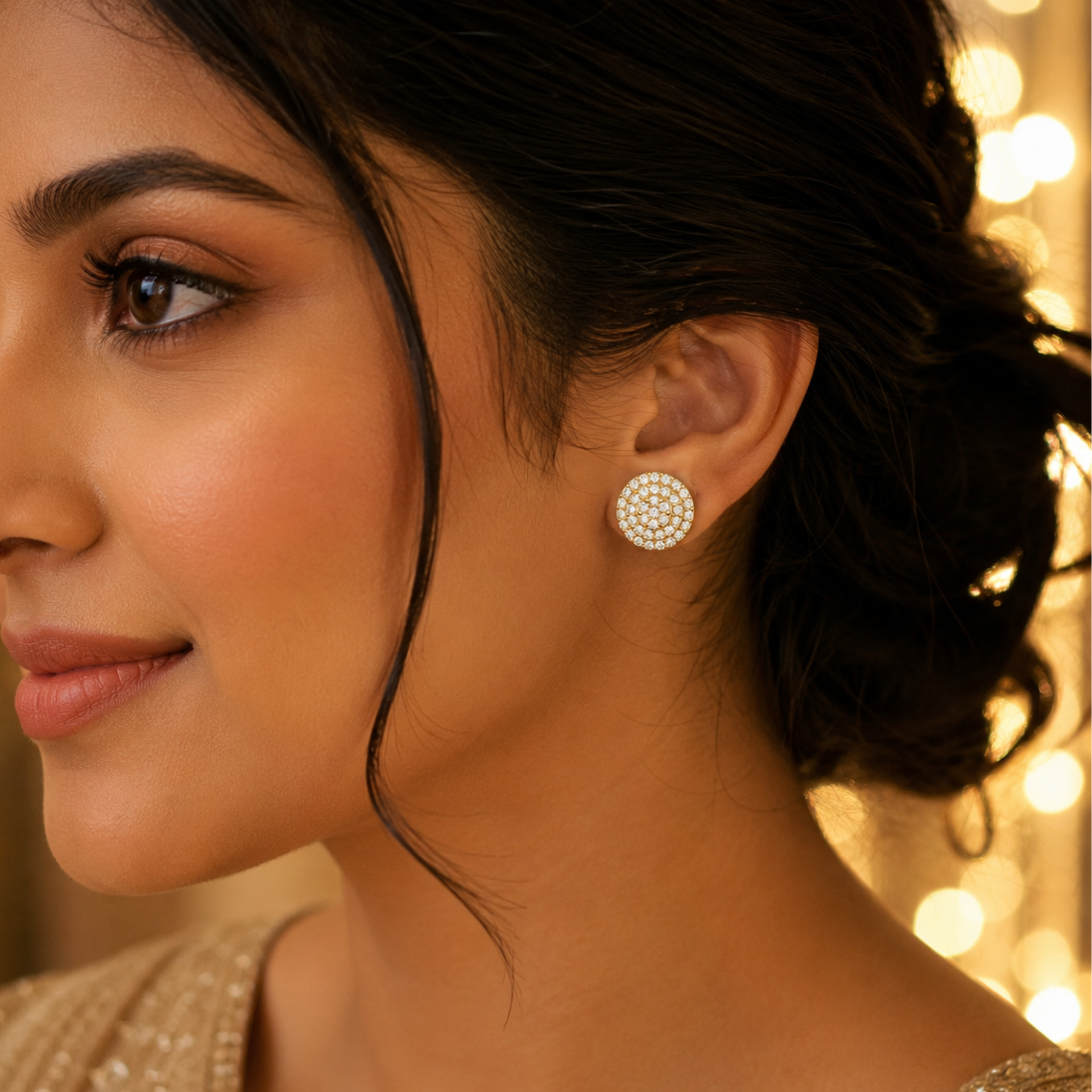 Celestial Radiance Lab Grown Diamond Stud Earrings