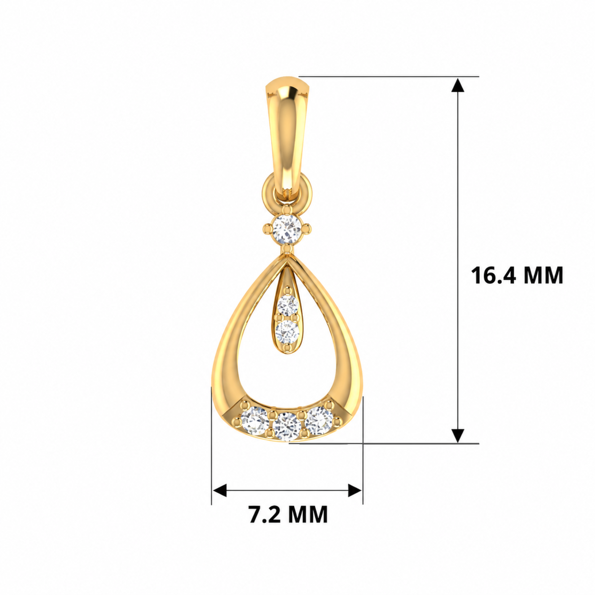 Solo Resonance Gold Plated Lab Grown Diamond Pendant