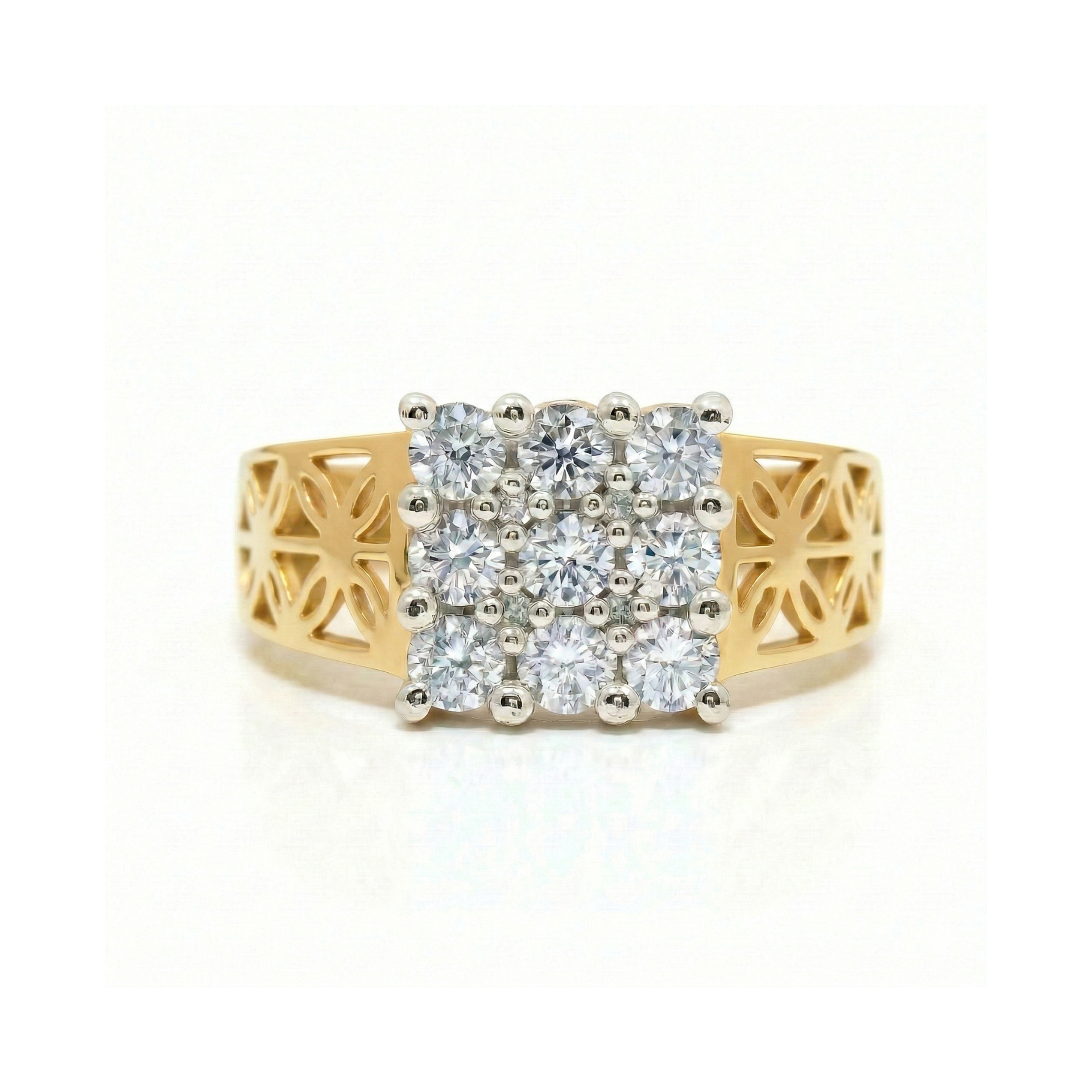 Imperial Square Cluster Lab Grown Diamond Ring