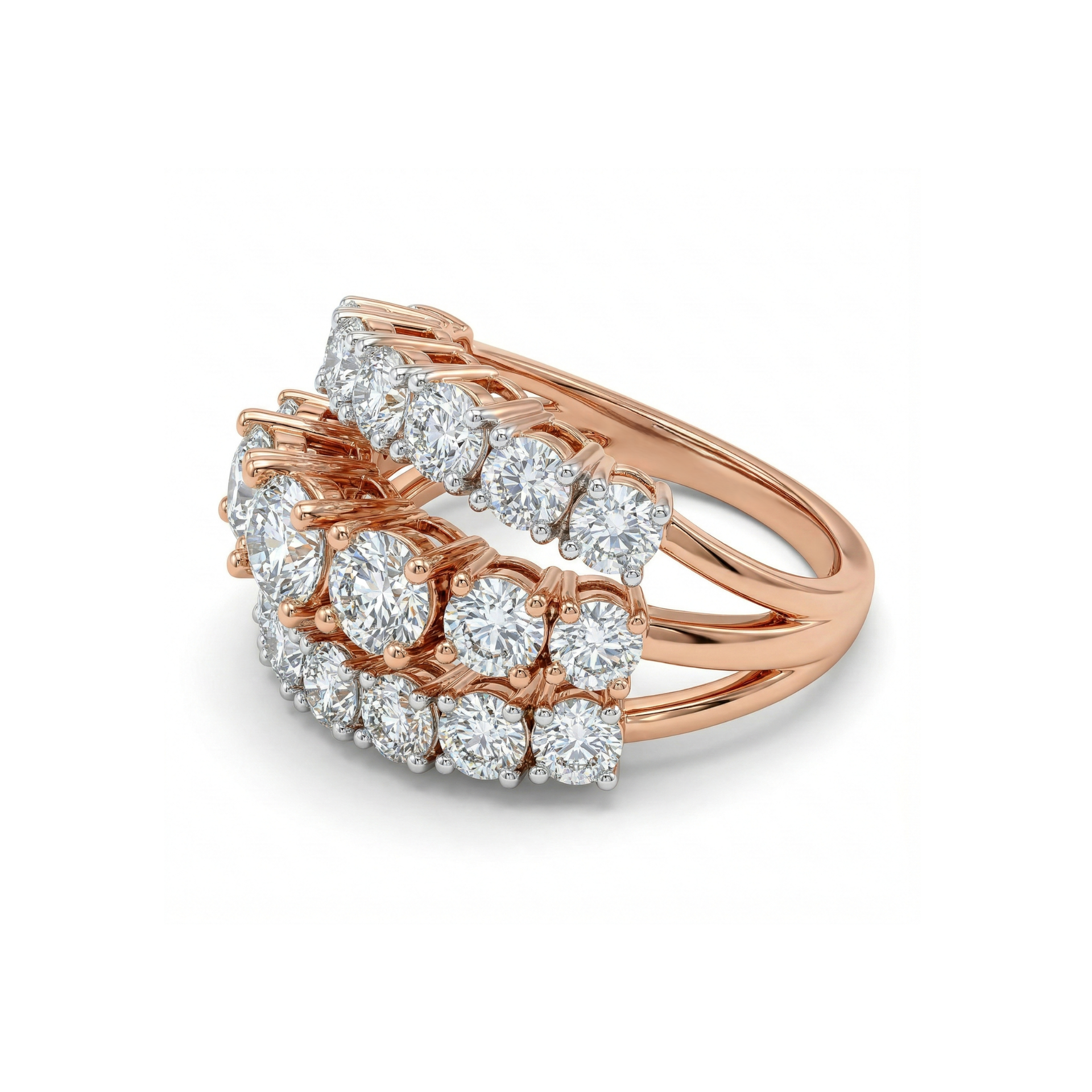 Golden Trinity Lab Grown Diamond Ring