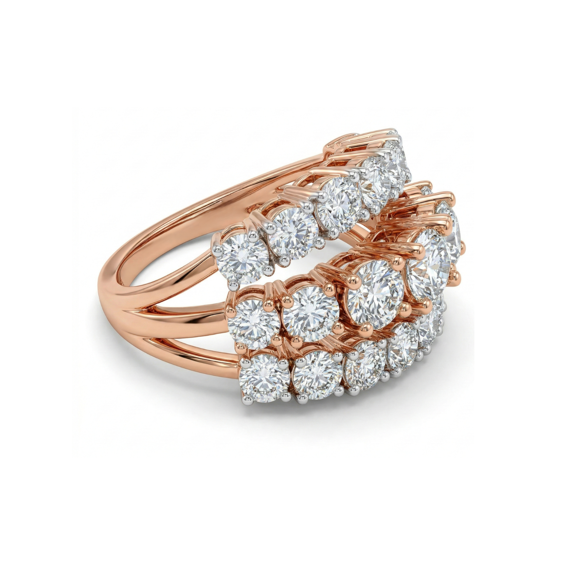 Golden Trinity Lab Grown Diamond Ring