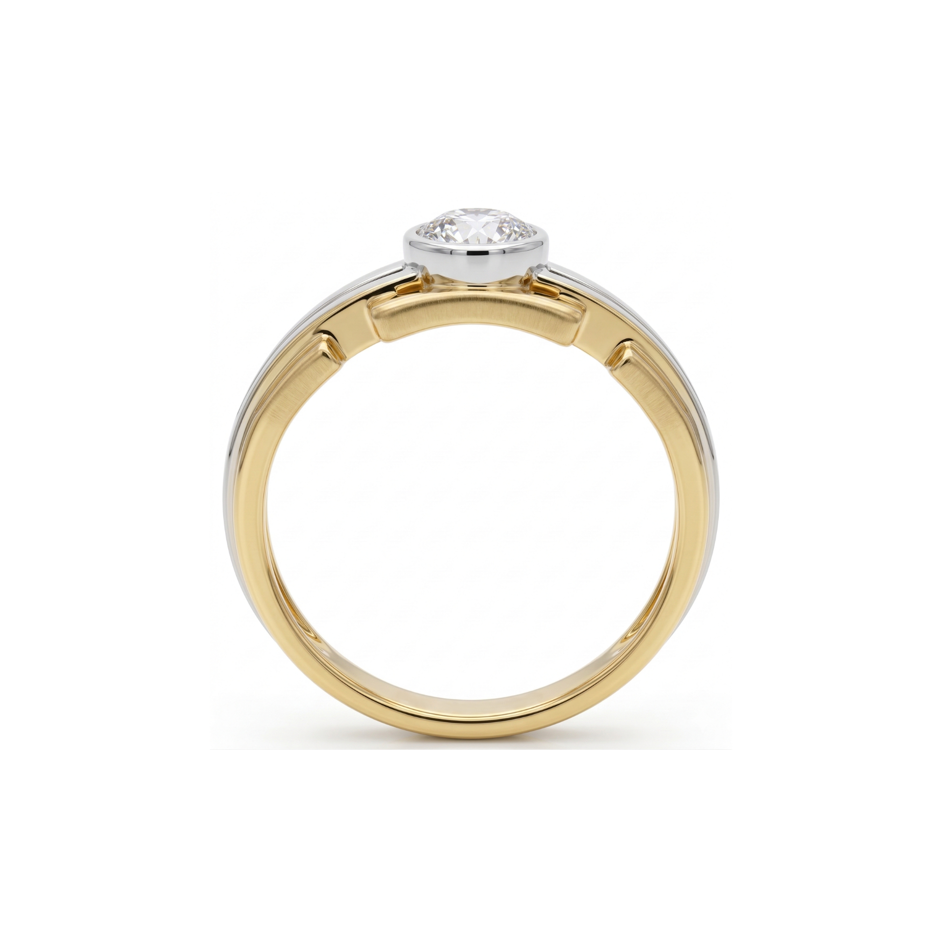 Dual Axis Solitaire Lab Grown Diamond Ring