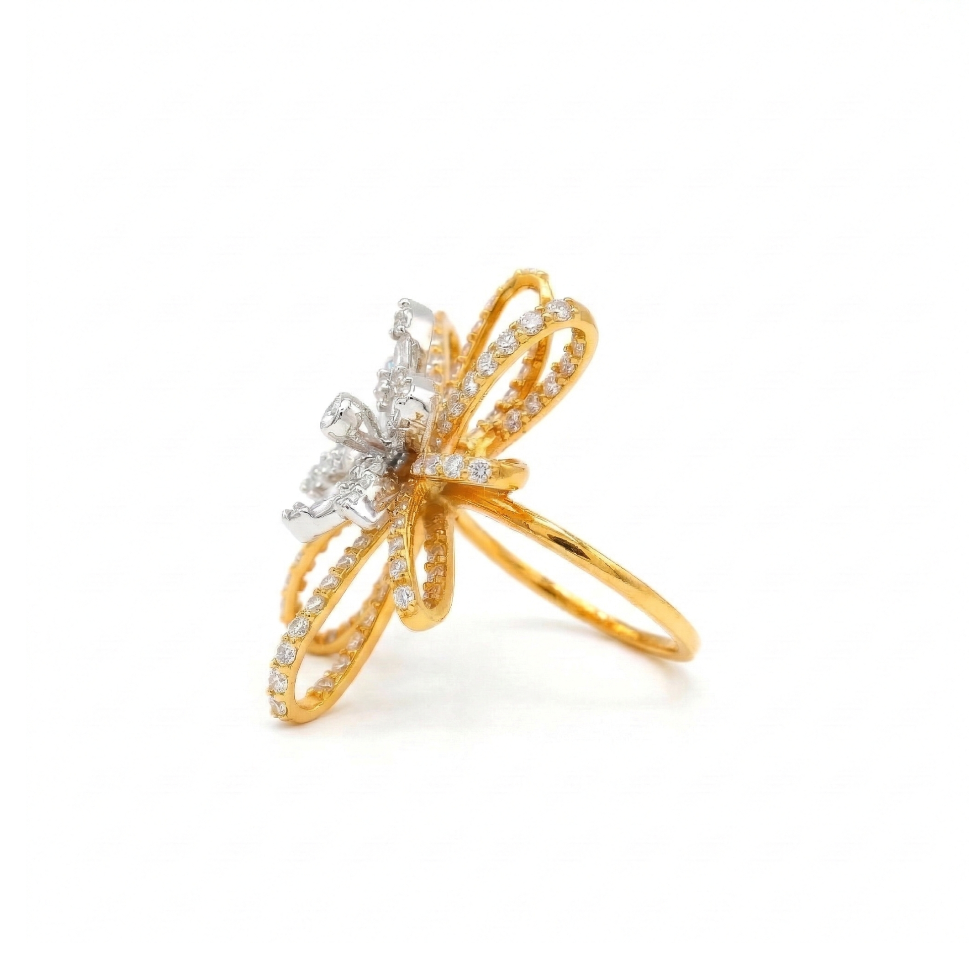 Ribbon Bloom Lab Grown Diamond Ring