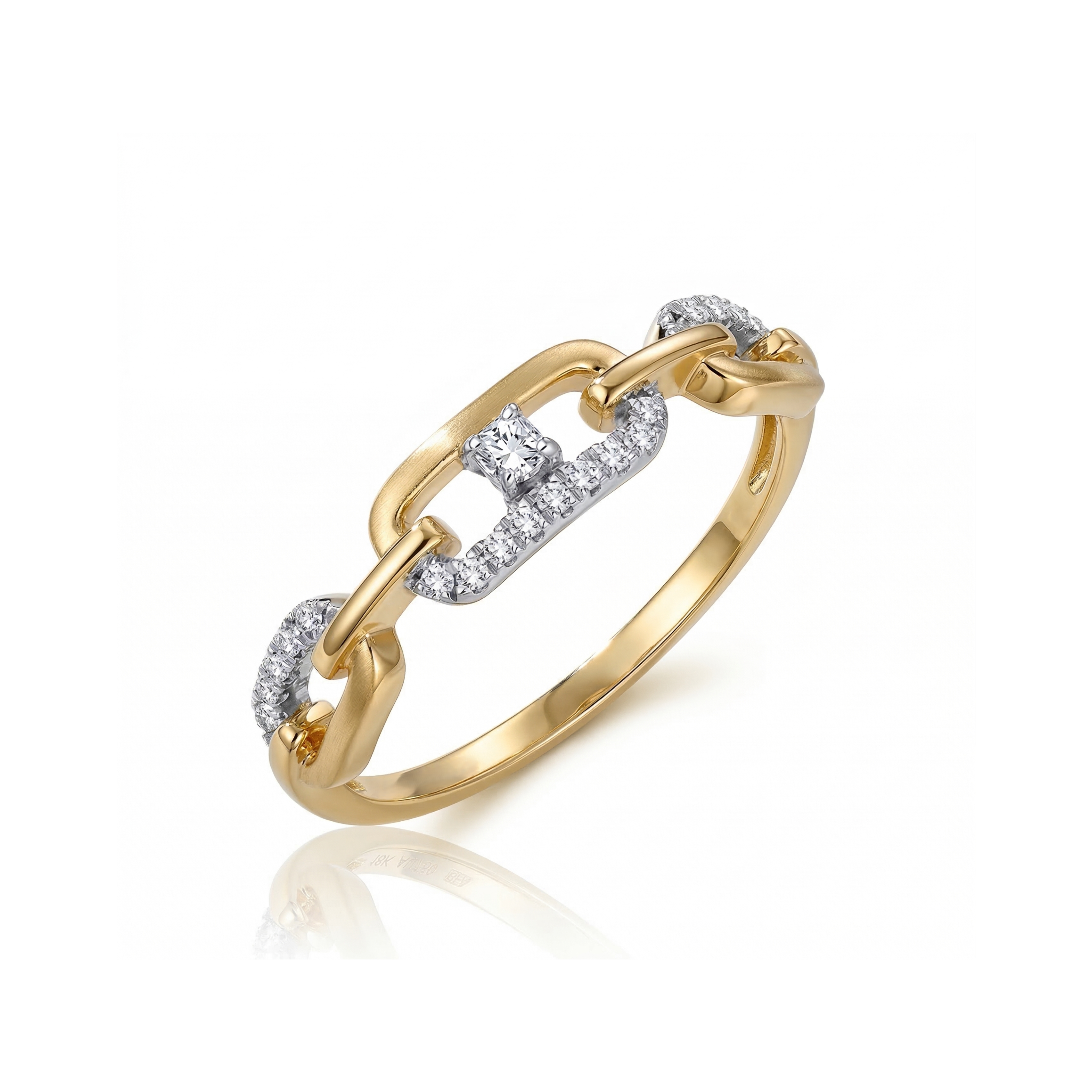 Flux Interlock Lab Grown Diamond Ring