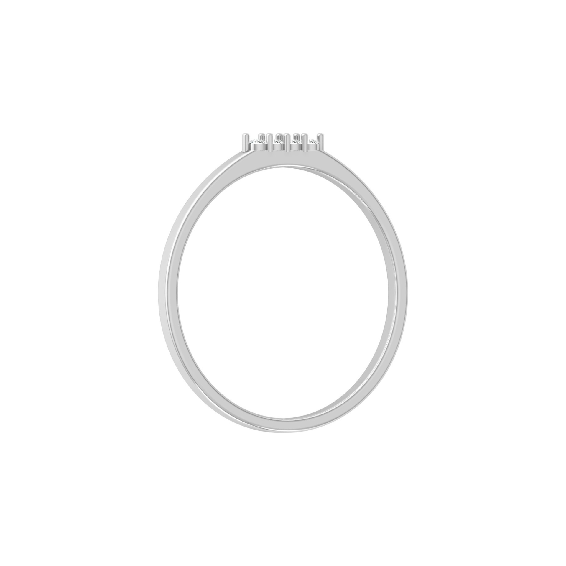 Core Four Platinum Plated Lab Grown Diamond Ring