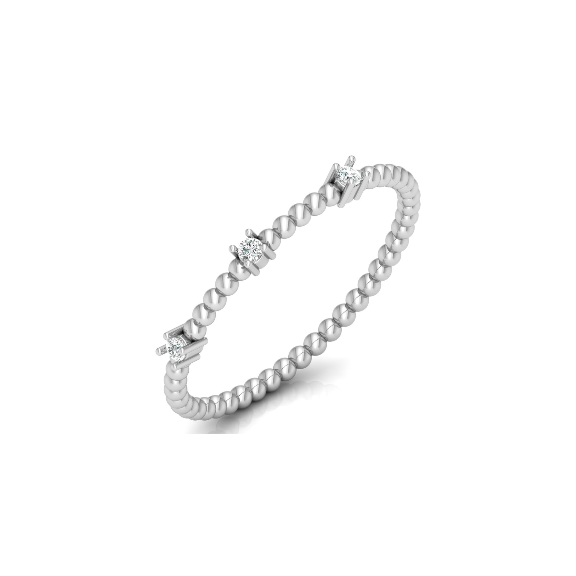 Comet Trail Platinum Plated Lab Grown Diamond Ring