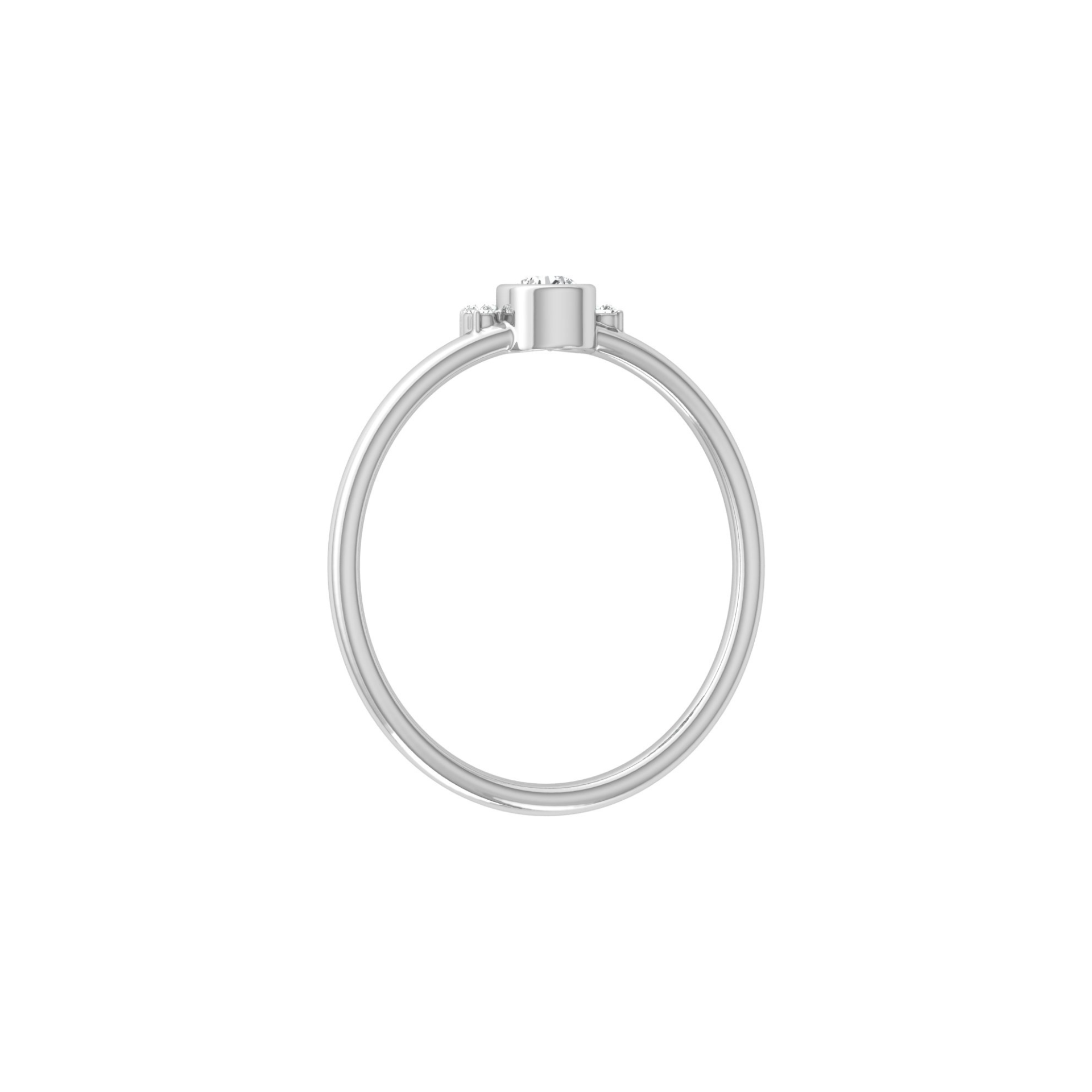 Morning Bloom Platinum Plated Lab Grown Diamond Ring