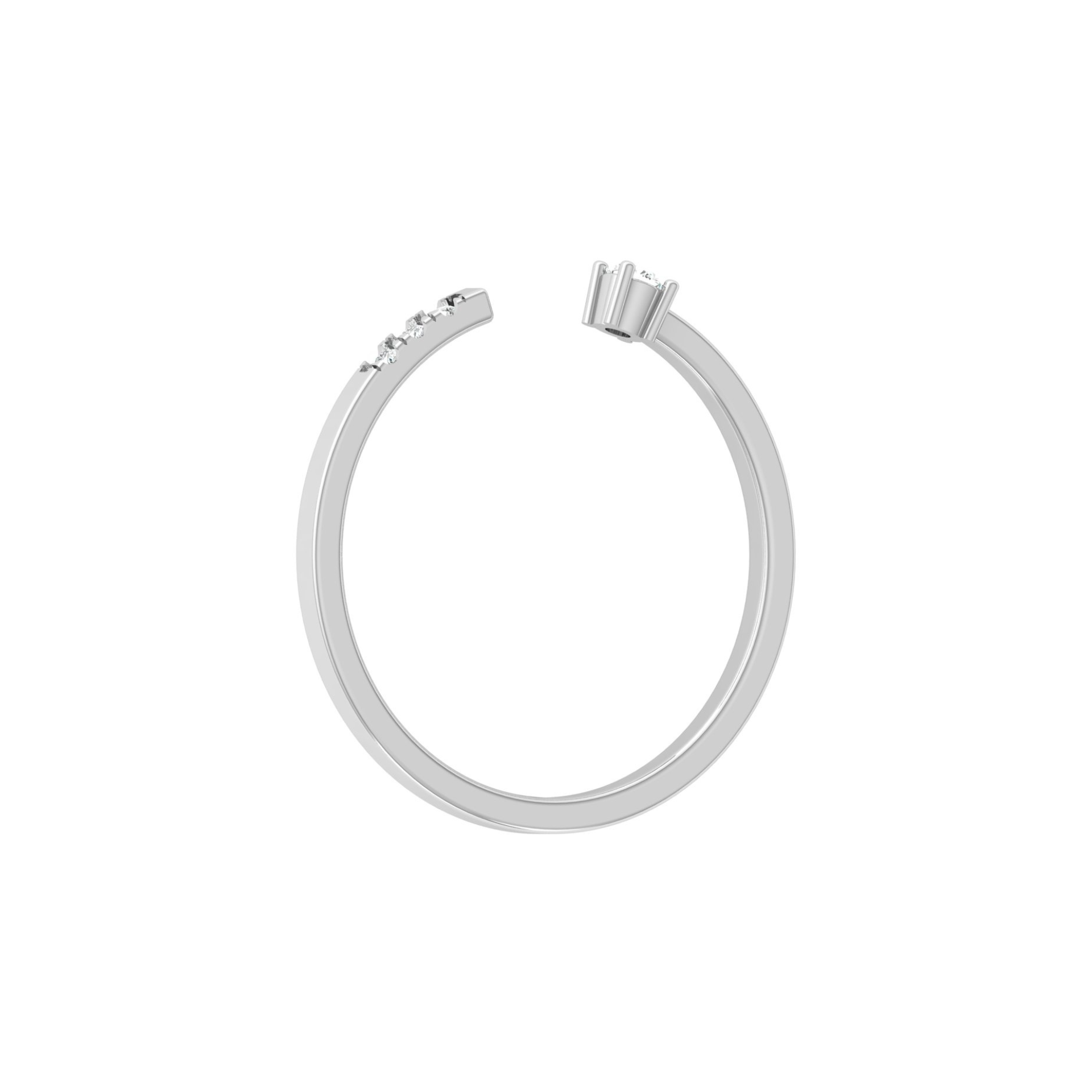 Binary Drift Platinum Plated Lab Grown Diamond Ring