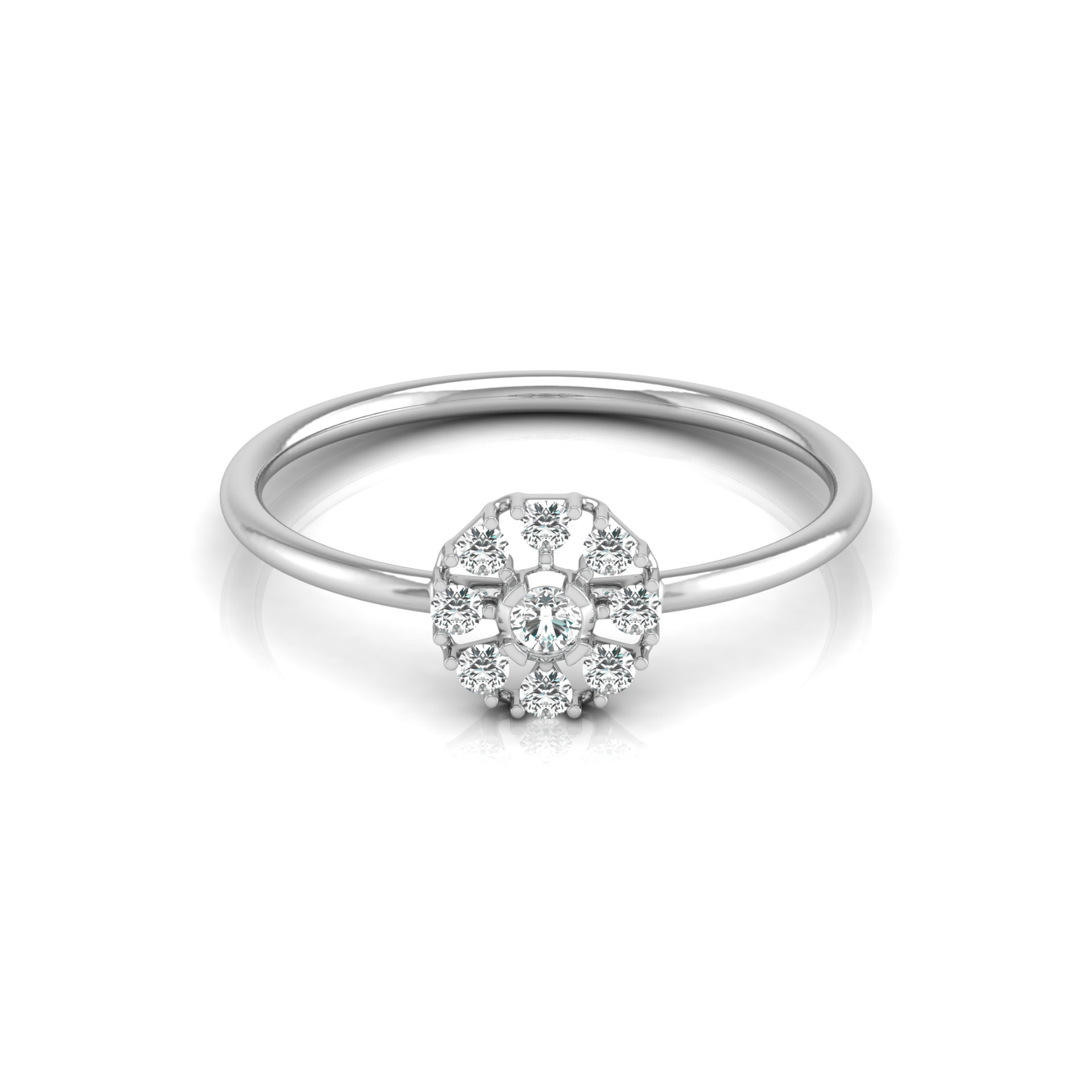 Elowen Glow Platinum Plated Lab Grown Diamond Ring