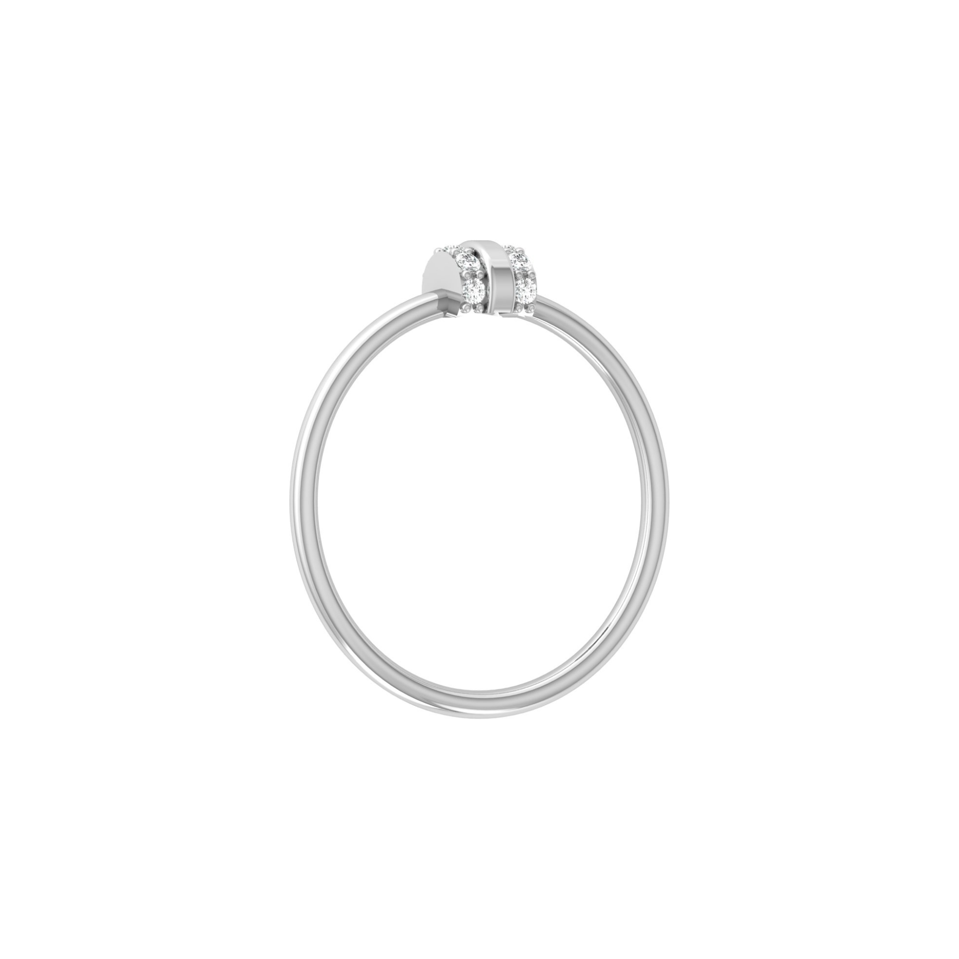Orion Bar Platinum Plated Lab Grown Diamond Ring