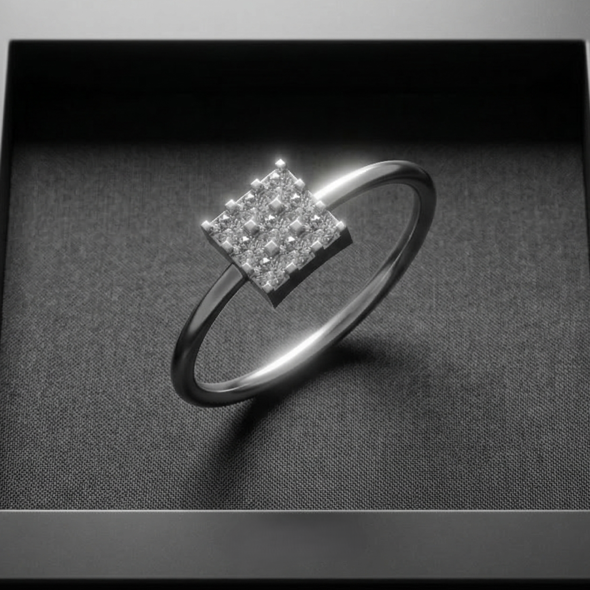 Matrix Platinum Plated Lab Grown Diamond Ring