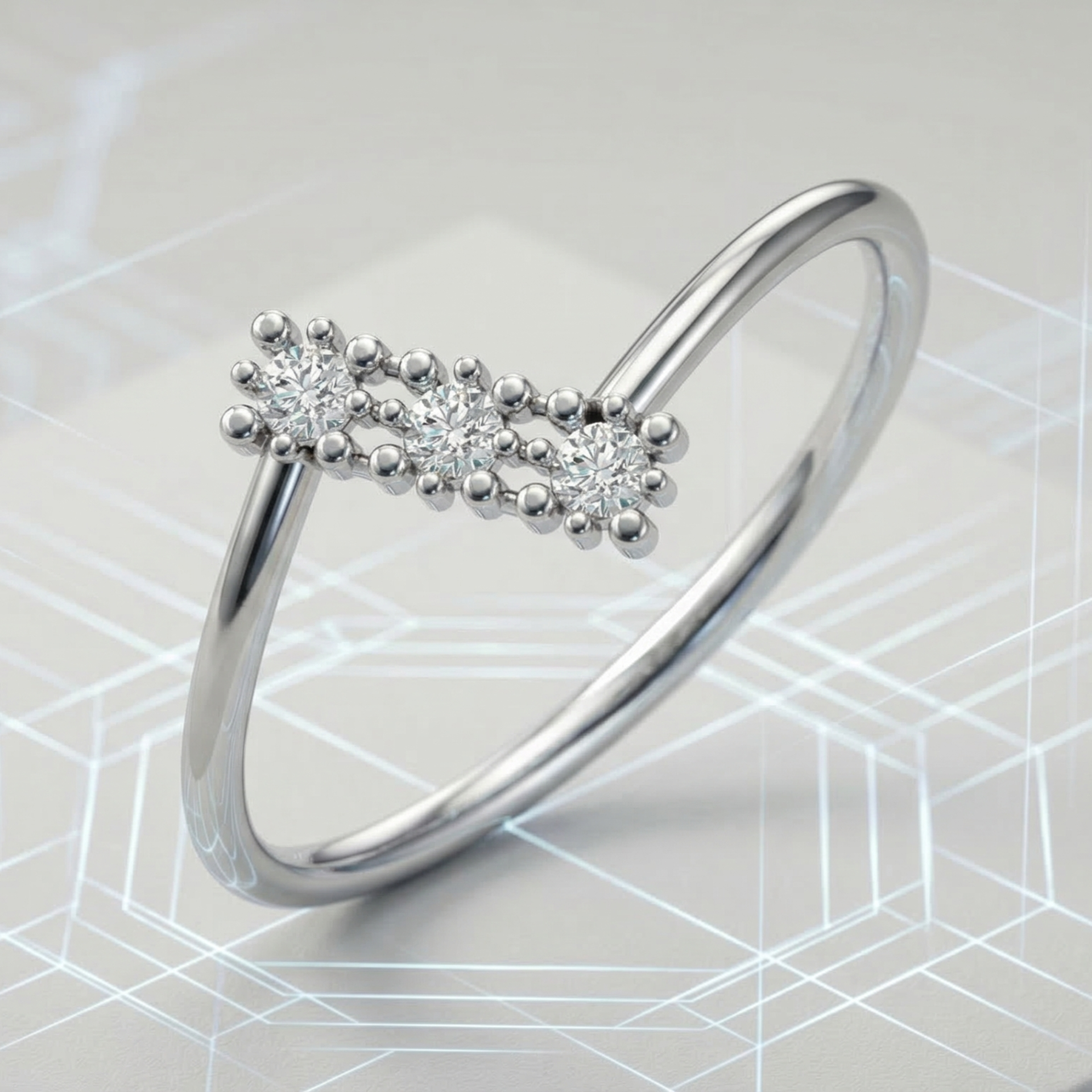 Drift Platinum Plated Lab Grown Diamond Ring