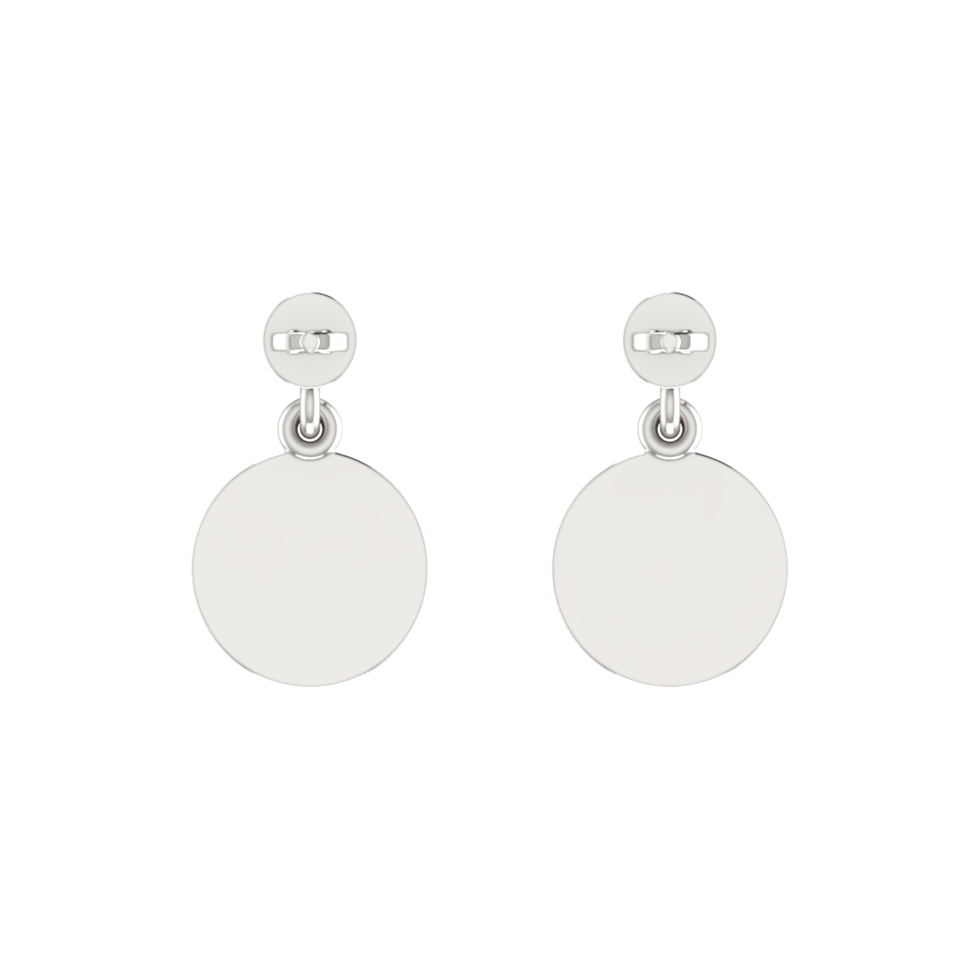 Manifest Medallion Platinum Plated Lab Grown Diamond Earrings