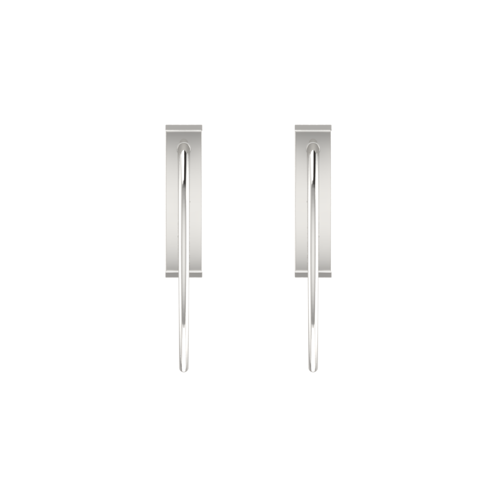Spire Pave Platinum Plated Lab Grown Diamond Earrings