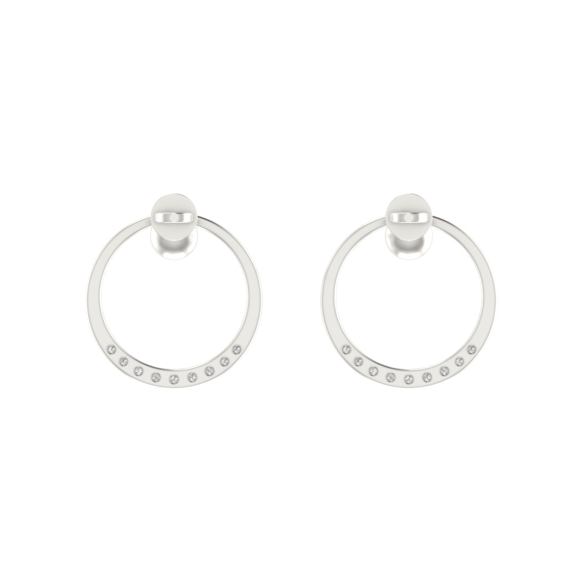 Axiom Rim Platinum Plated Lab Grown Diamond Earrings