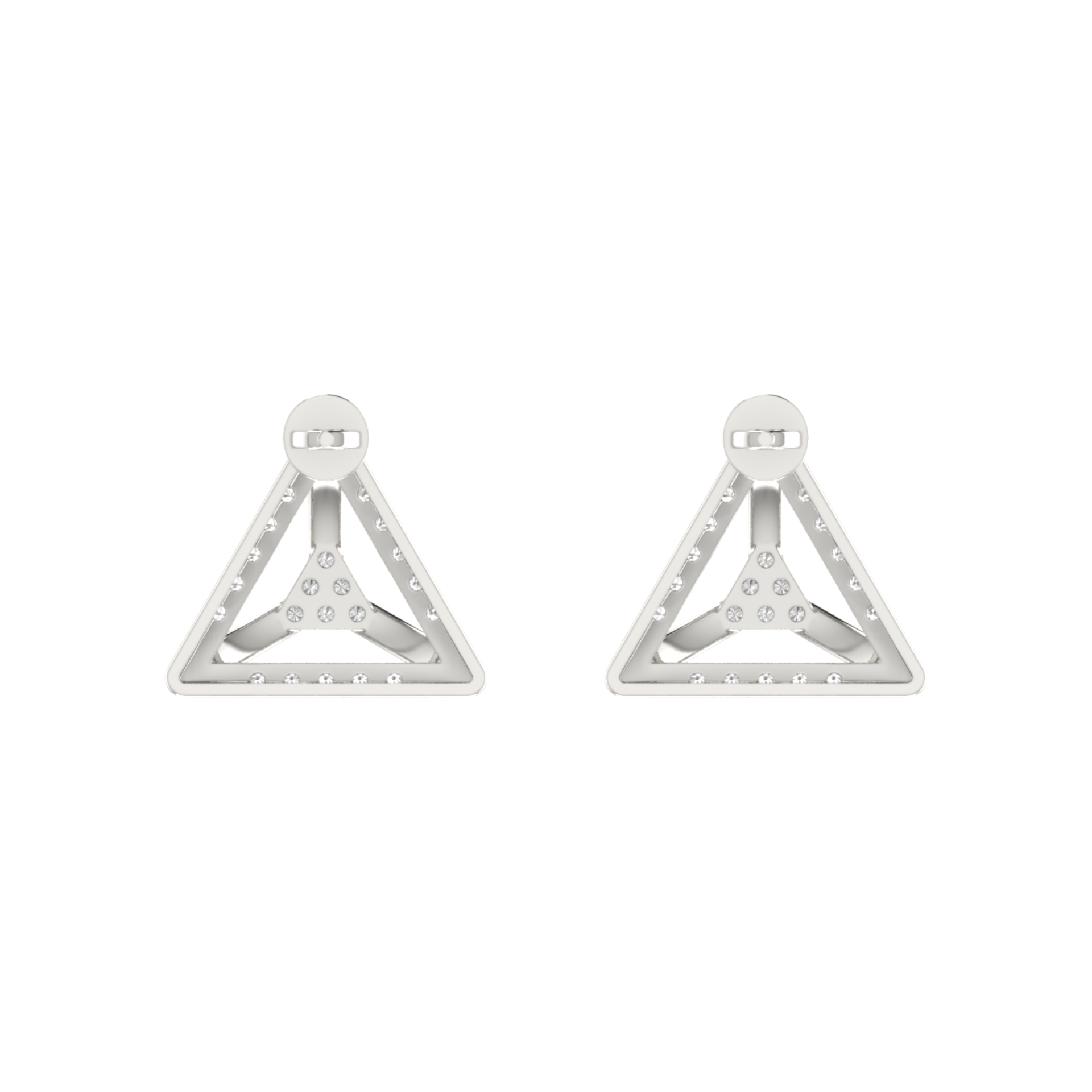 Shard Spark Platinum Plated Lab Grown Diamond Earrings