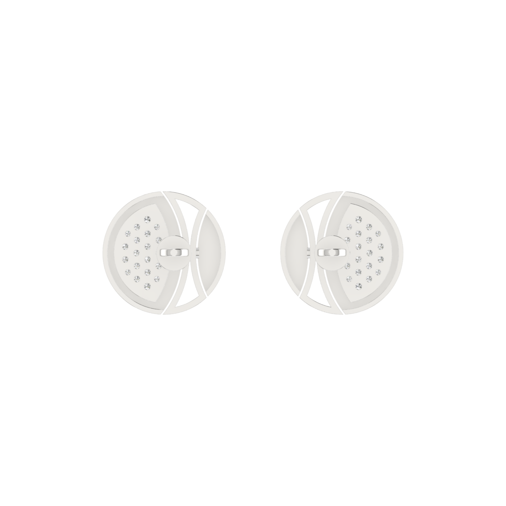 Orbit Phase Platinum Plated Lab Grown Diamond Earrings