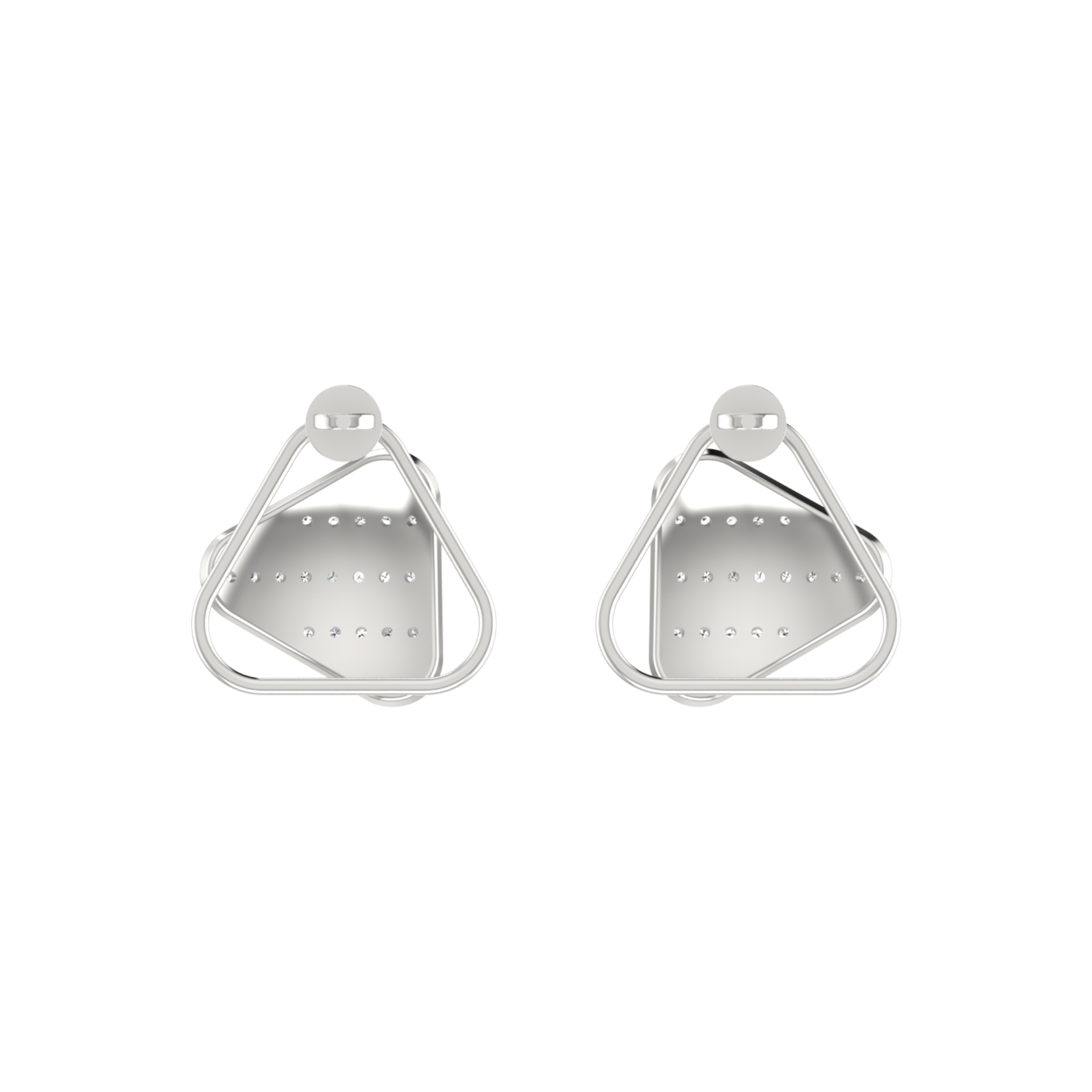 Pulse Frame Platinum Plated Lab Grown Diamond Earrings