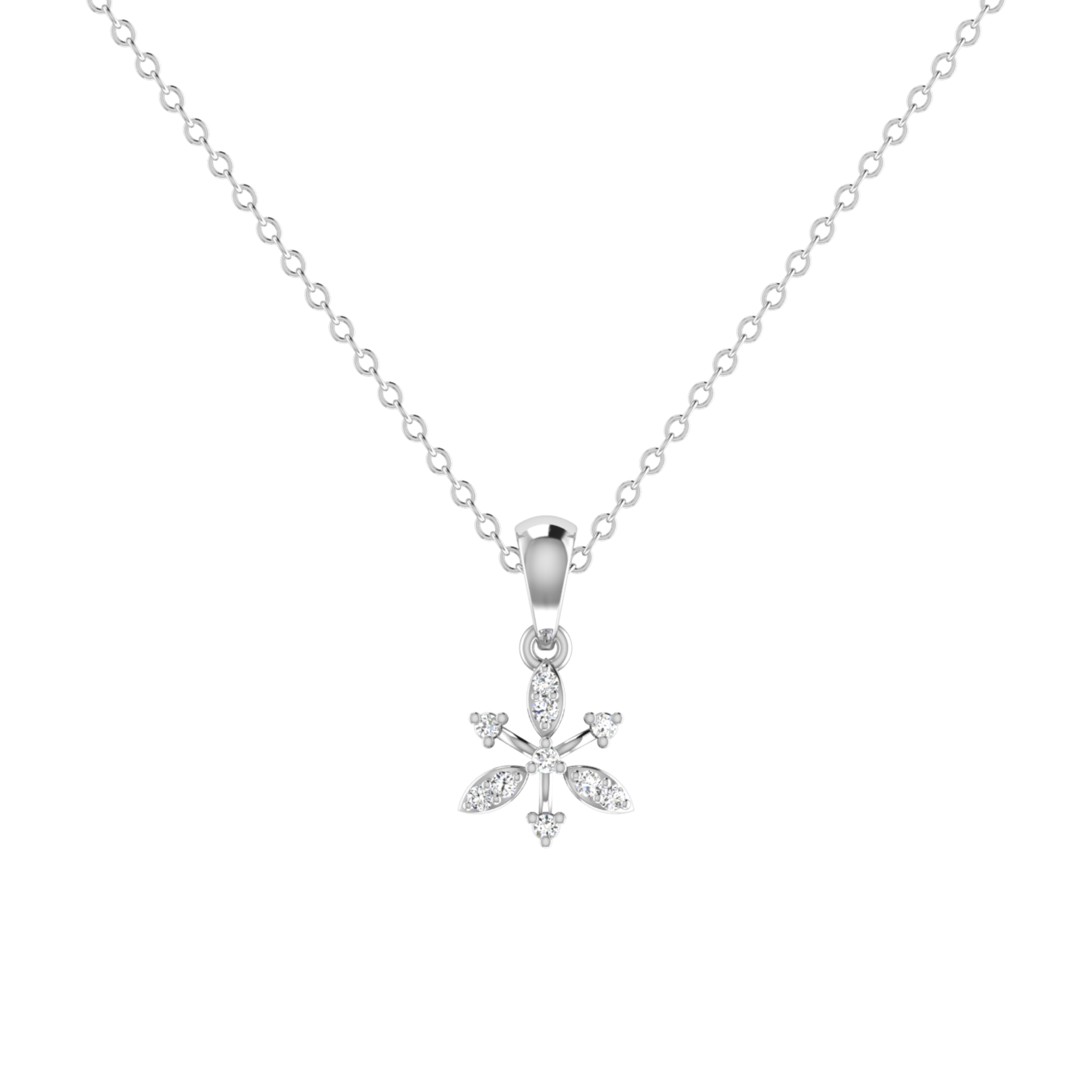 Vala Platinum Plated Lab Grown Diamond Pendant