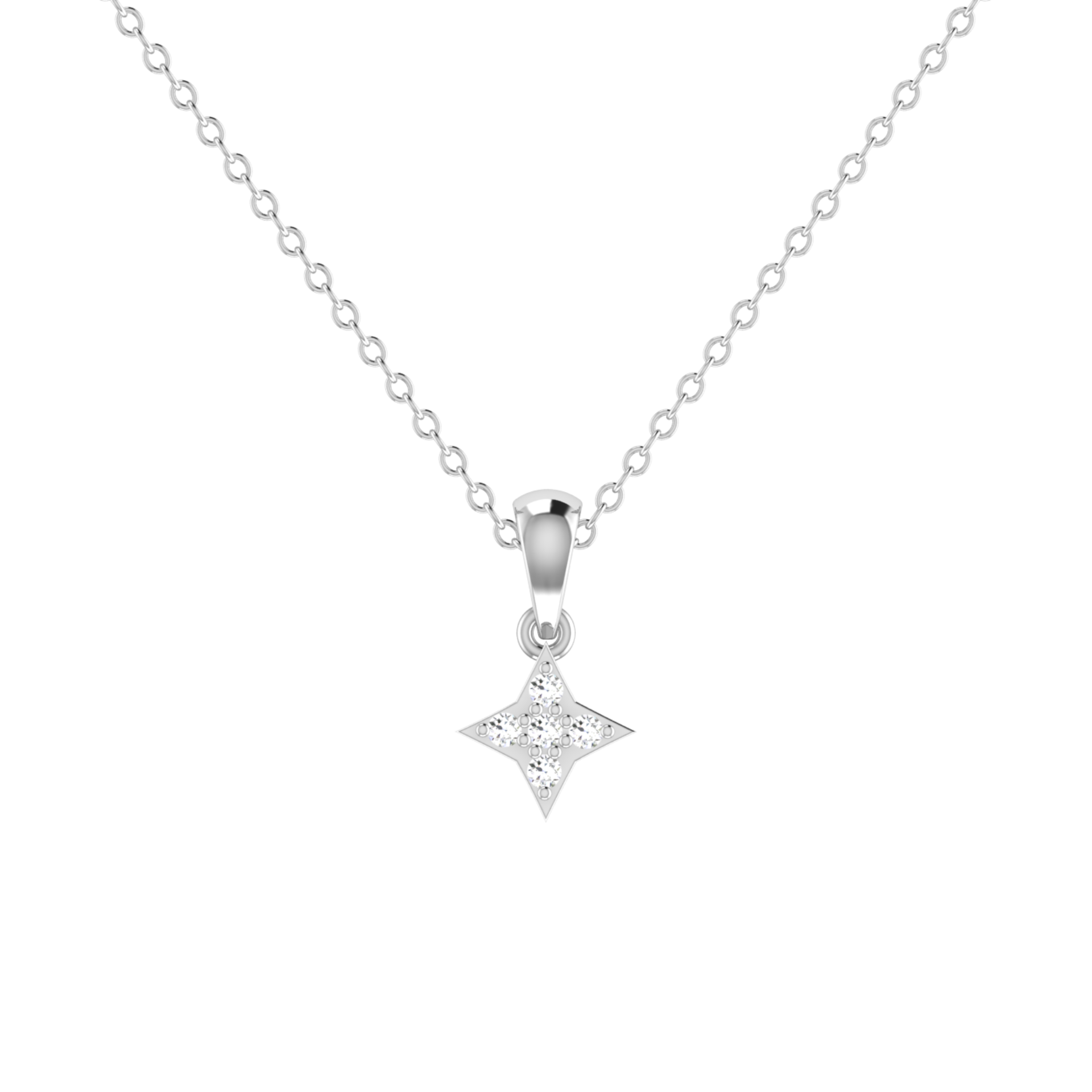 Kira Platinum Plated Lab Grown Diamond Pendant