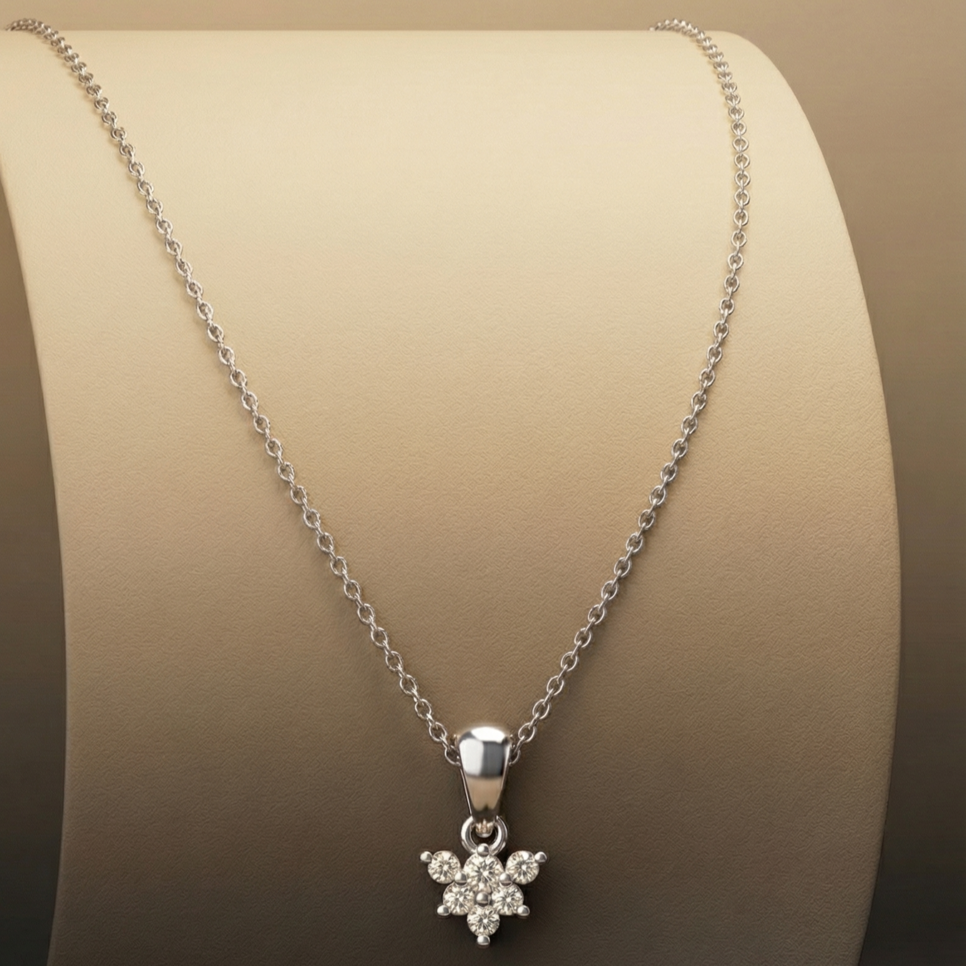 Verity Spark Platinum Plated Lab Grown Diamond Pendant