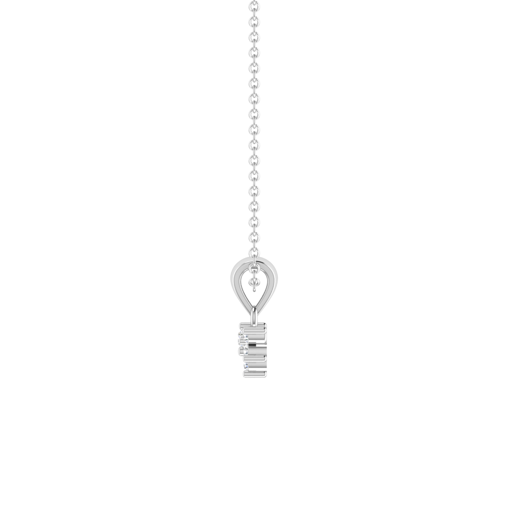 Verity Spark Platinum Plated Lab Grown Diamond Pendant