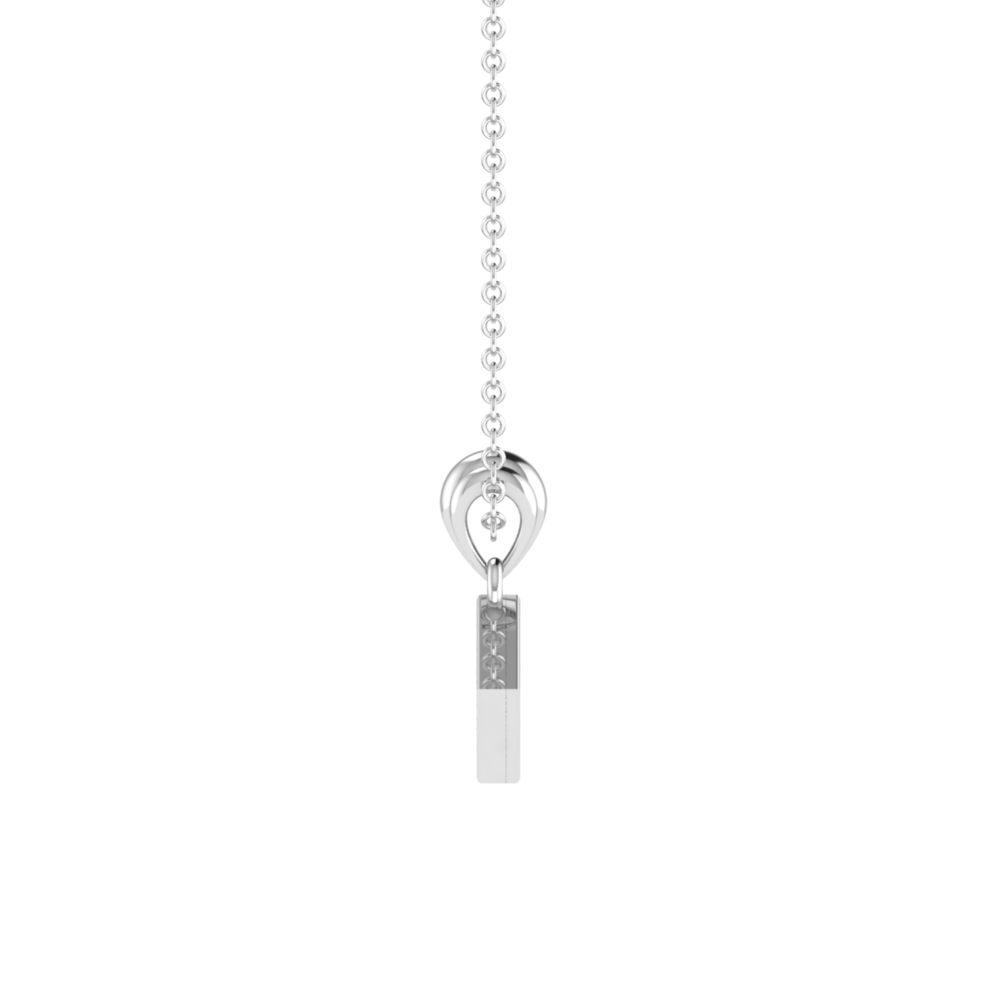 Tetragon Spark Platinum Plated Lab Grown Diamond Pendant
