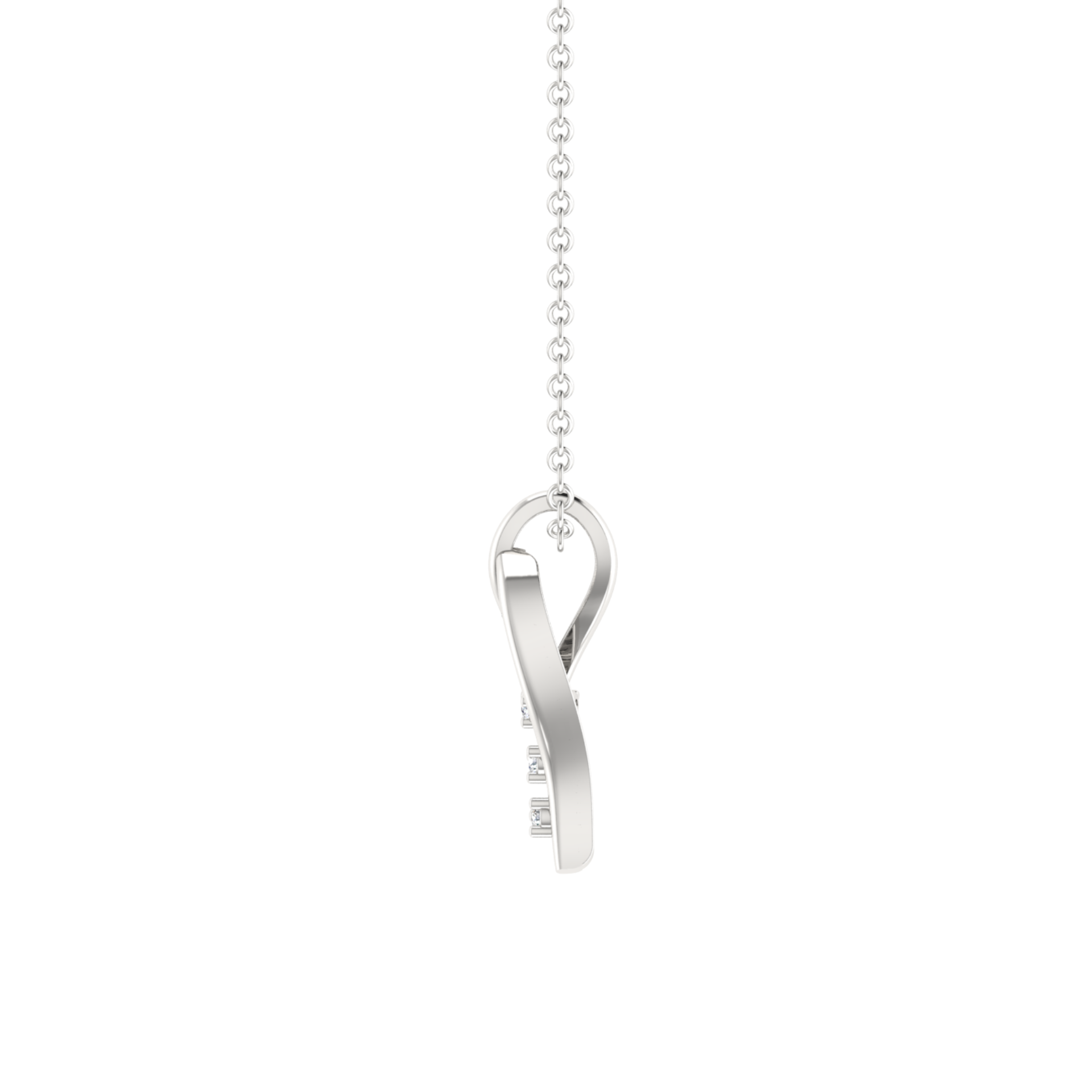 Husk Flora Platinum Plated Lab Grown Diamond Pendant