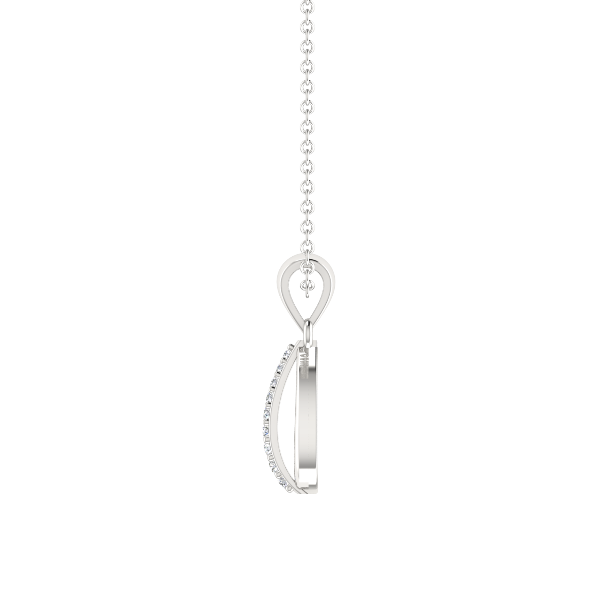 Spire of Verdant Platinum Plated Lab Grown Diamond Pendant