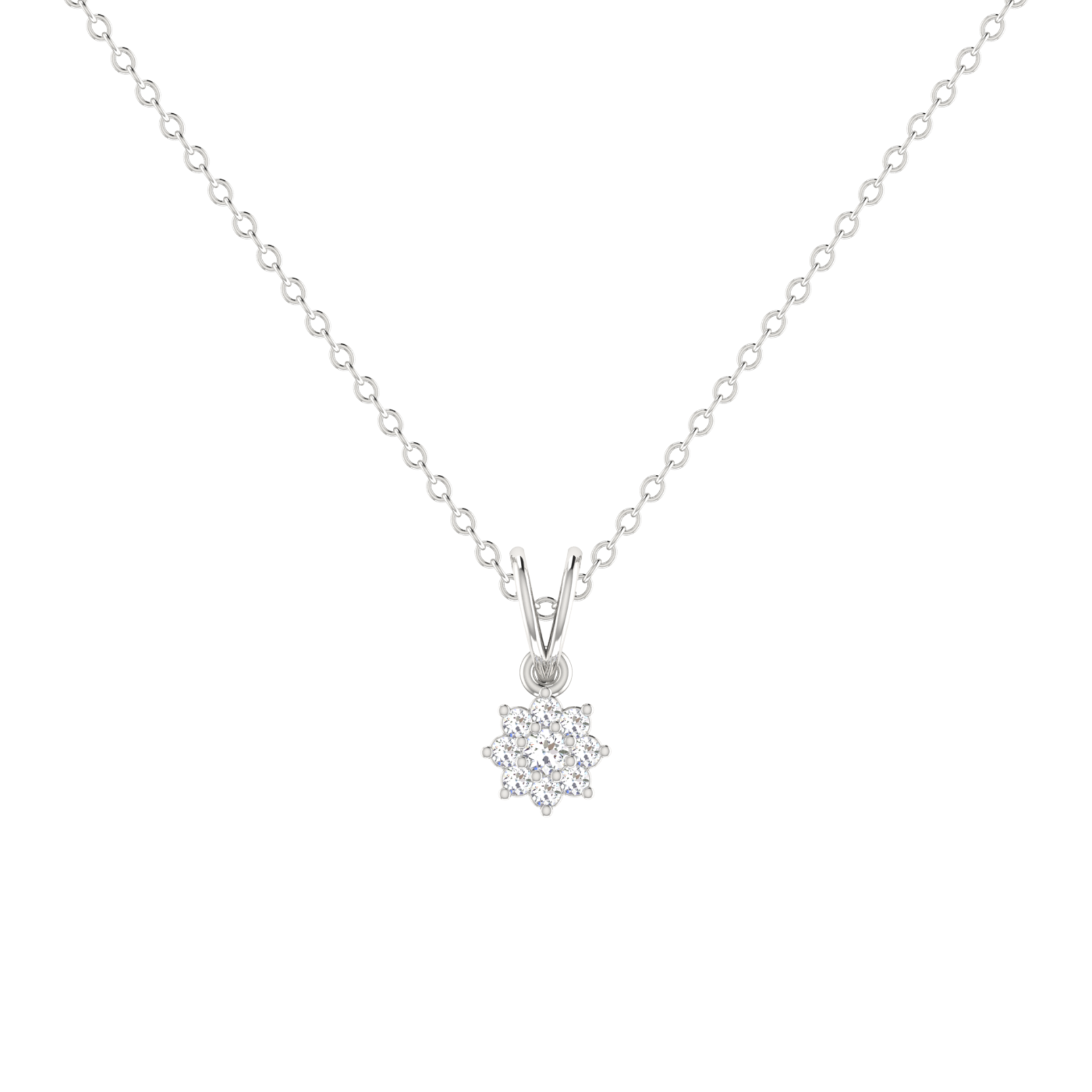 Novis Ray Platinum Plated Lab Grown Diamond Pendant