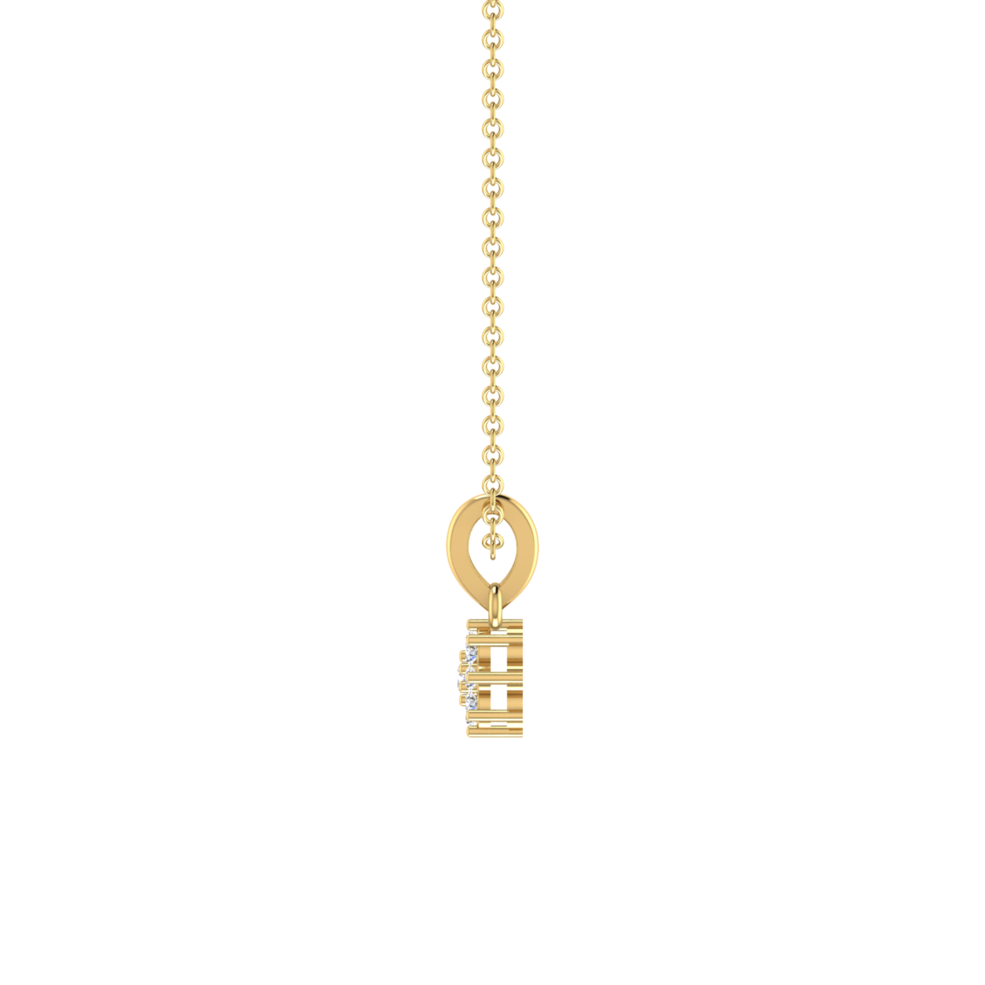 Tudor Star Gold Plated Lab Grown Diamond Pendant