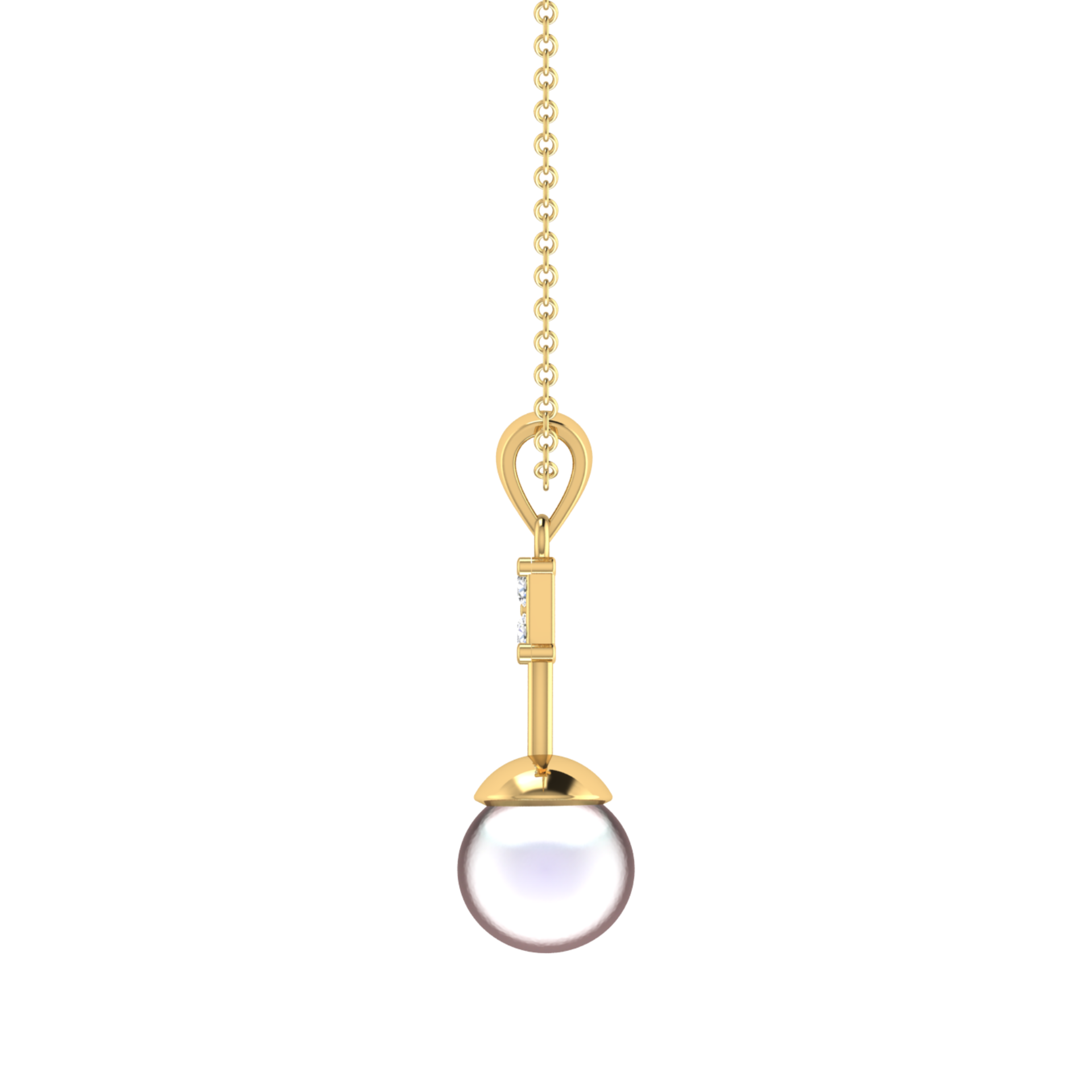 Marbella Orb Gold Plated Lab Grown Diamond Pendant