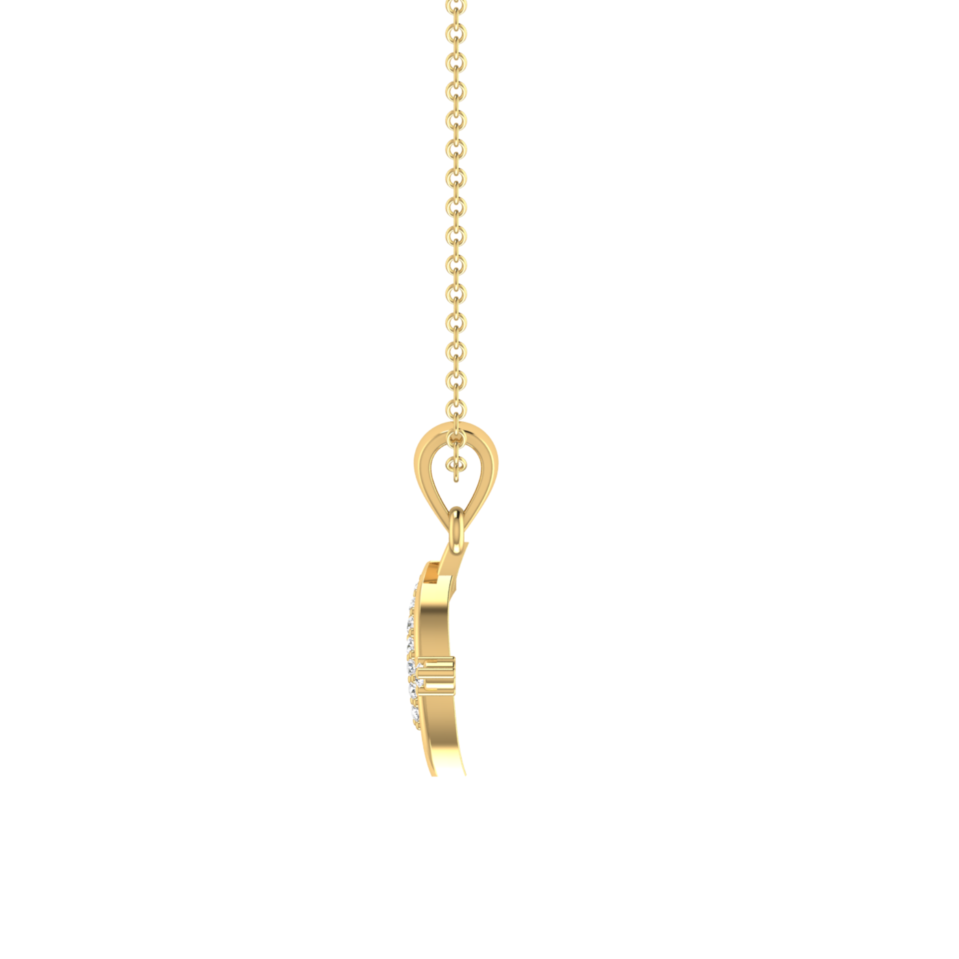 Lira’s Bow Gold Plated Lab Grown Diamond Pendant