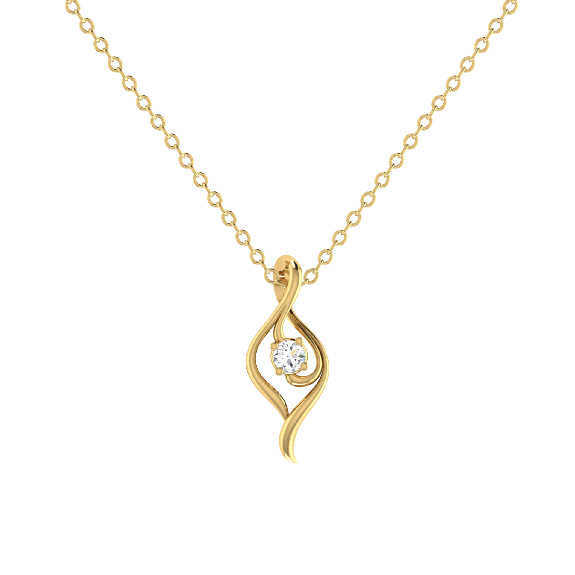 Third Eye Gold Plated Lab Grown Diamond Pendant