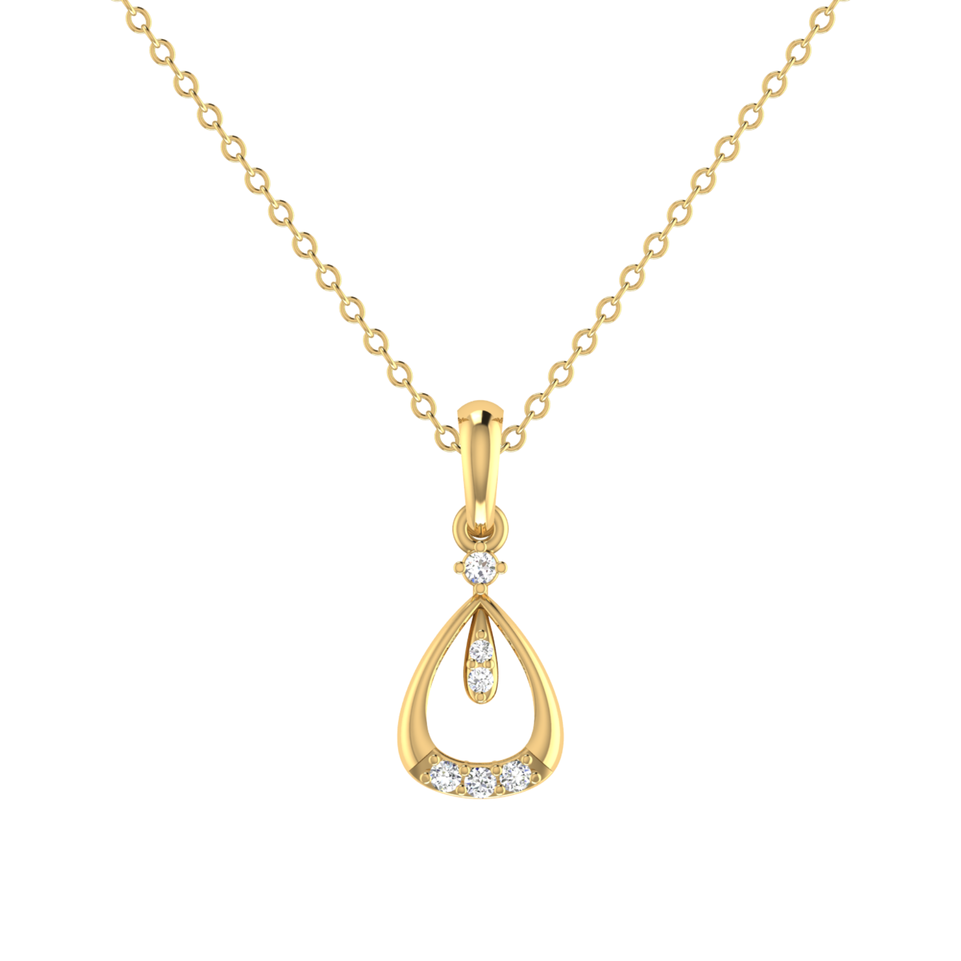 Solo Resonance Gold Plated Lab Grown Diamond Pendant