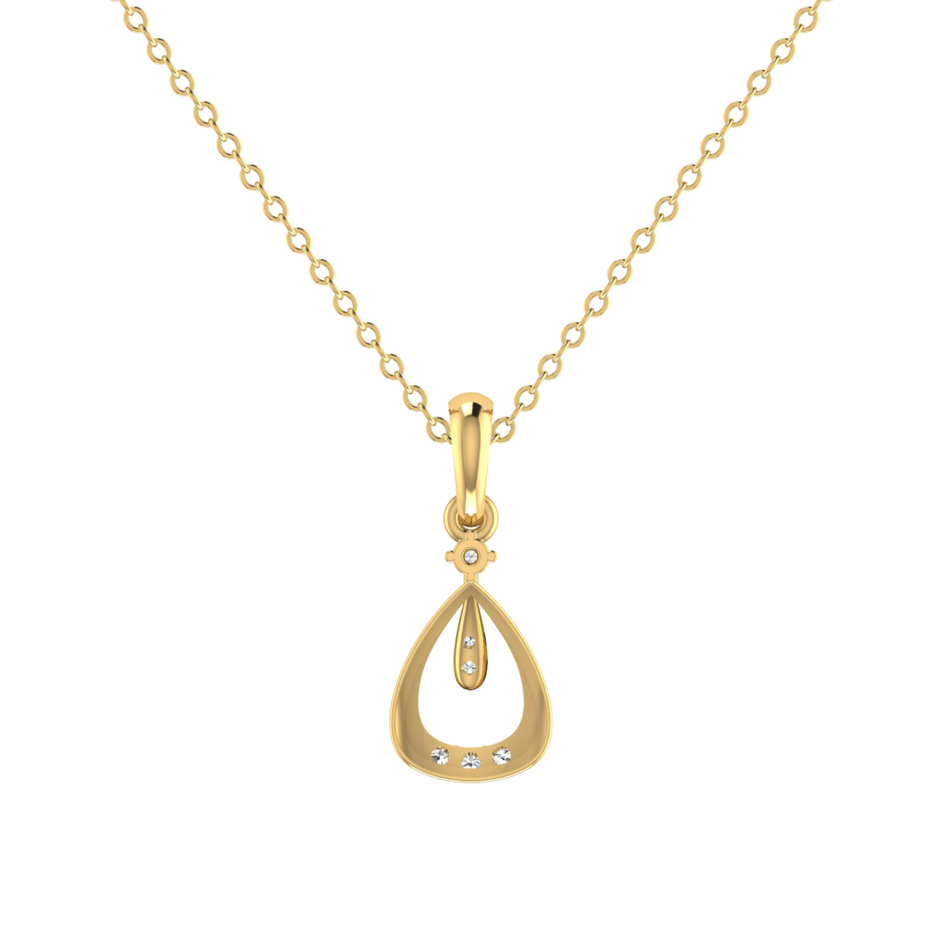 Solo Resonance Gold Plated Lab Grown Diamond Pendant
