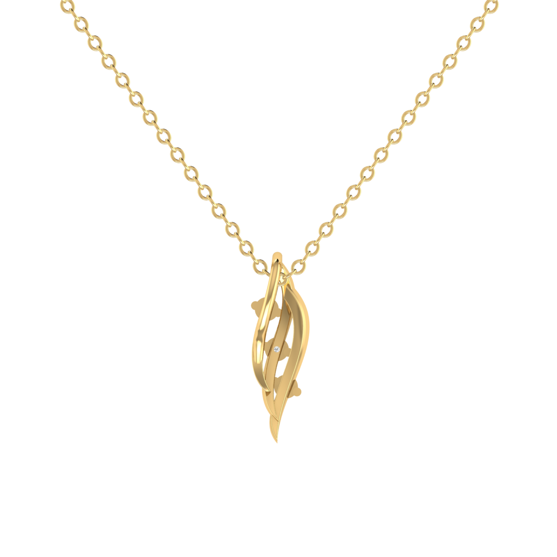 Vestal Flame Gold Plated Lab Grown Diamond Pendant