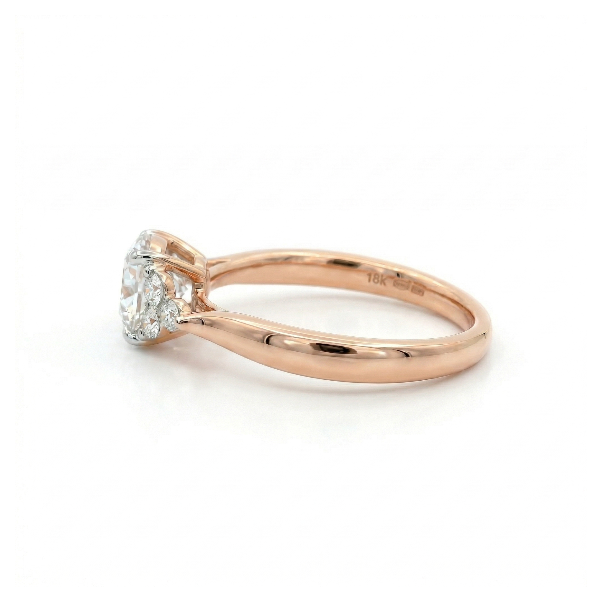 Rosewood Petal Solitaire Lab Grown Diamond Ring
