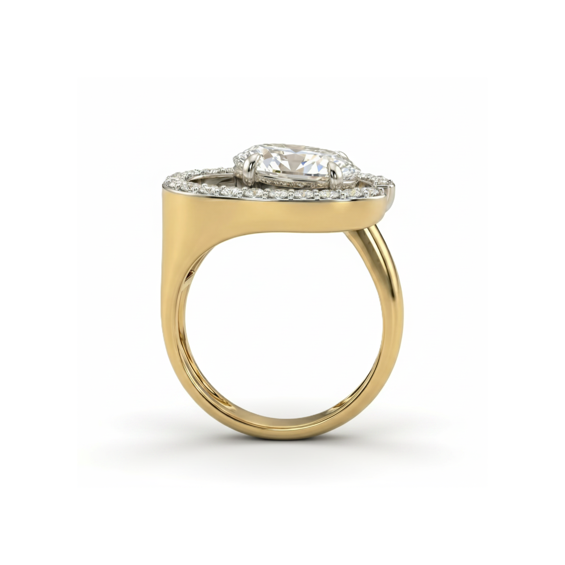 Eclipse Arc Solitaire Lab Grown Diamond Ring