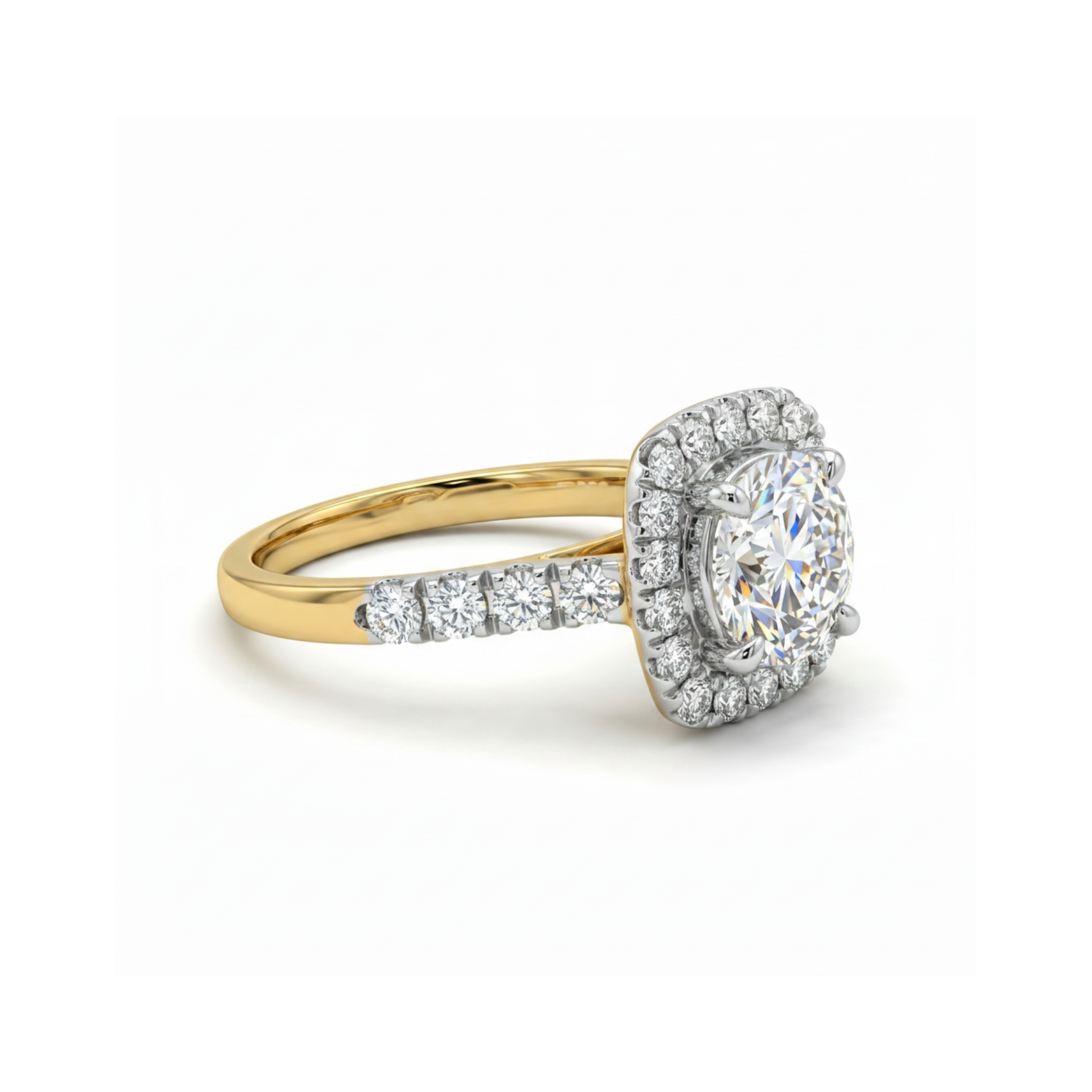 Estate Grand Solitaire Lab Grown Diamond Ring