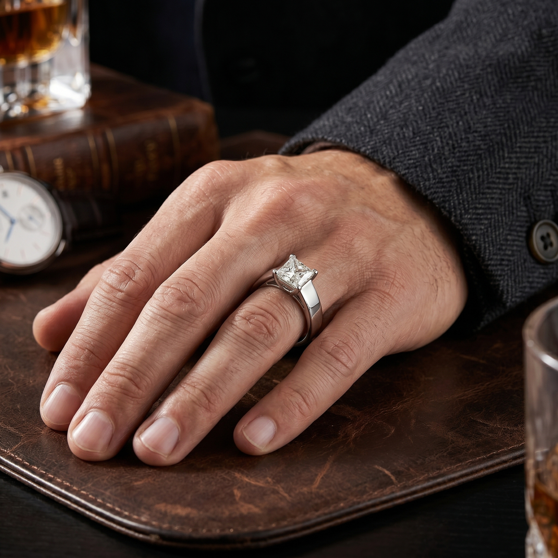 Aria Square Solitaire Lab Grown Diamond Ring