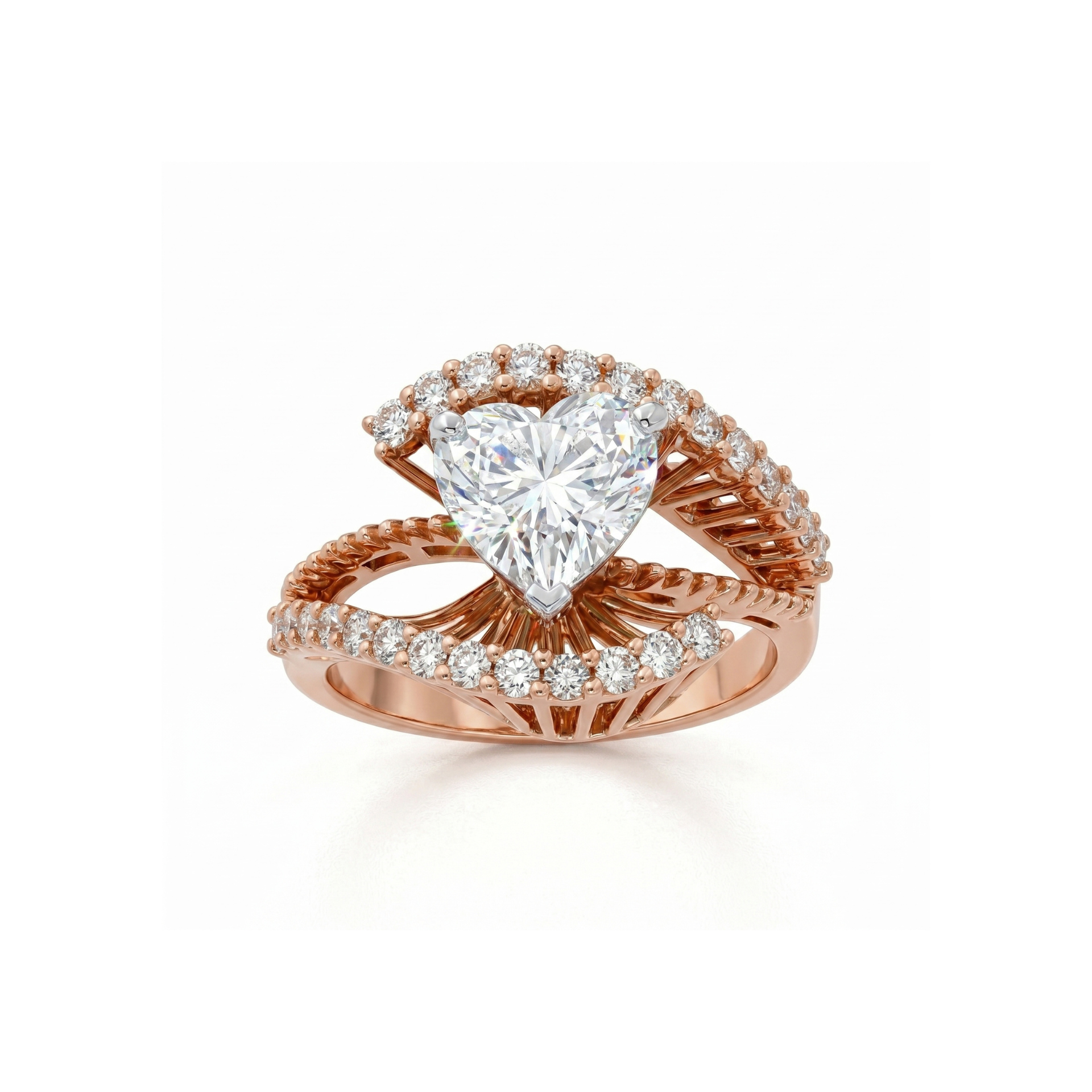 Blushing Grace Solitaire Lab Grown Diamond Ring
