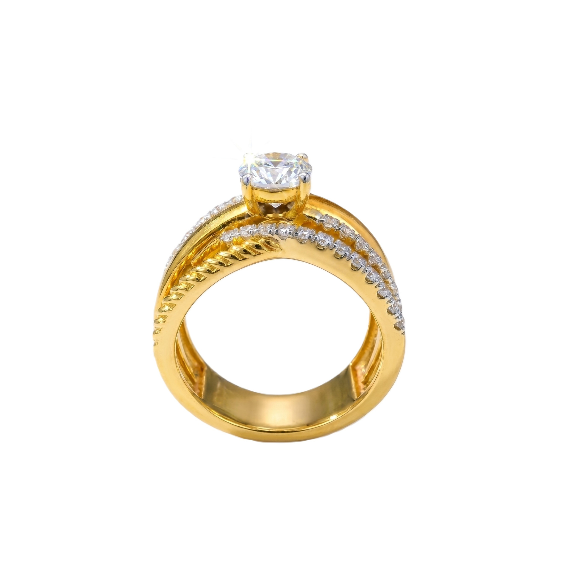 Bold Weave Lab Grown Diamond Ring