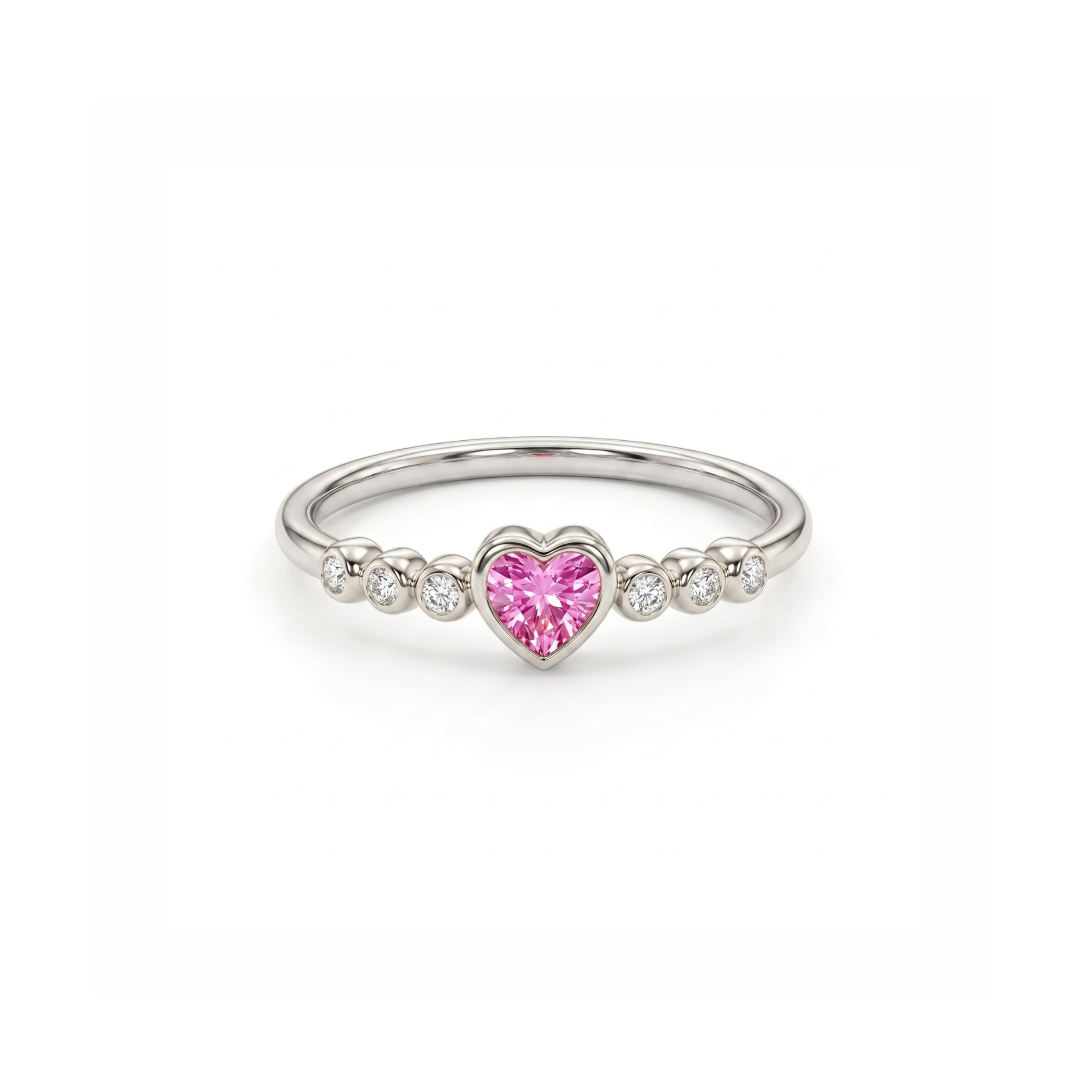 Soulmate Halo Platinum Plated Lab Grown Diamond Ring